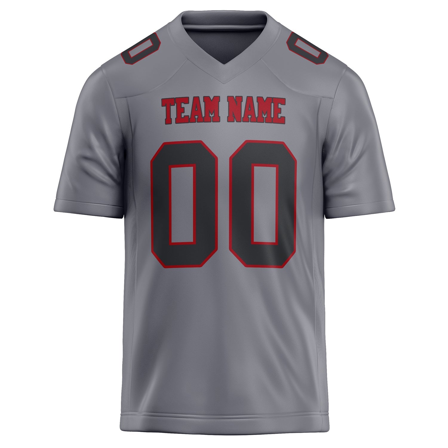 Custom Gray Black Solid Colour Football Jersey