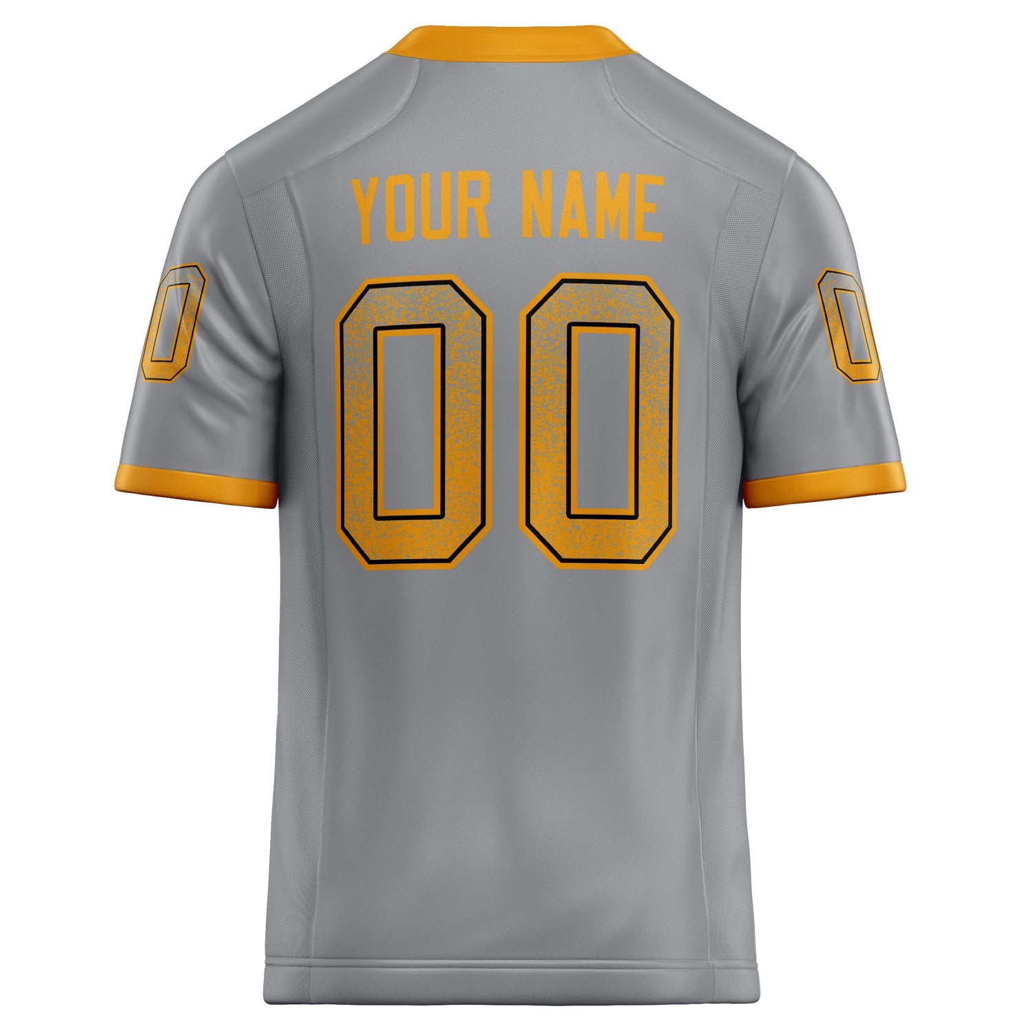 Custom Light Gray orange Solid Colour Football Jersey