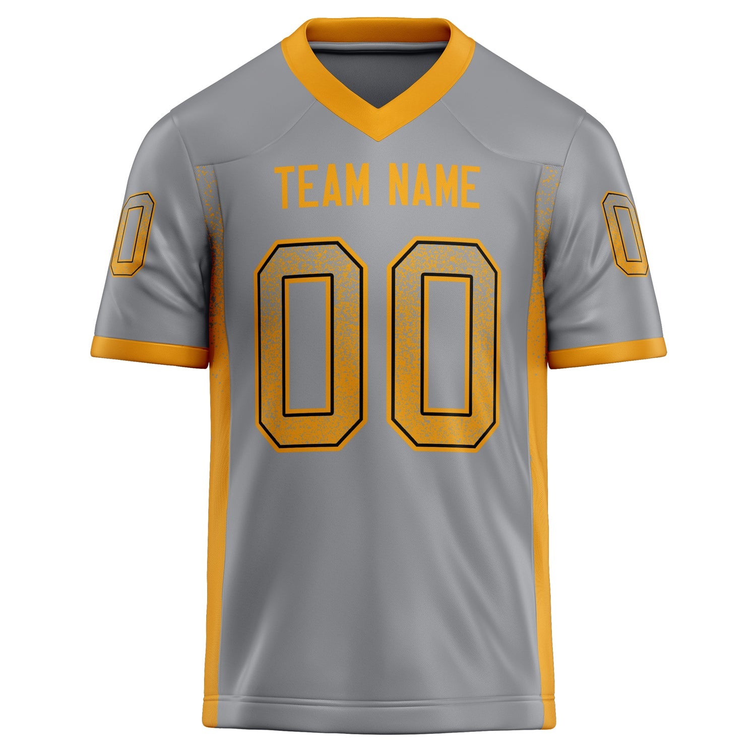 Custom Light Gray orange Solid Colour Football Jersey