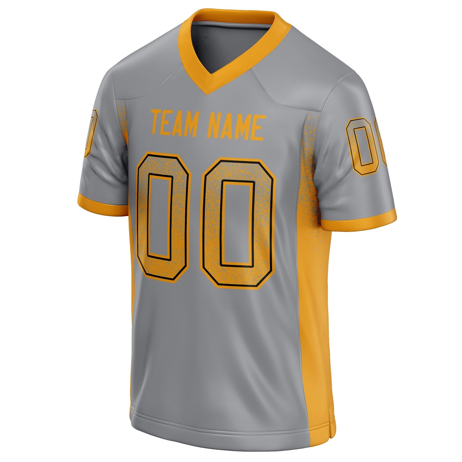 Custom Light Gray orange Solid Colour Football Jersey