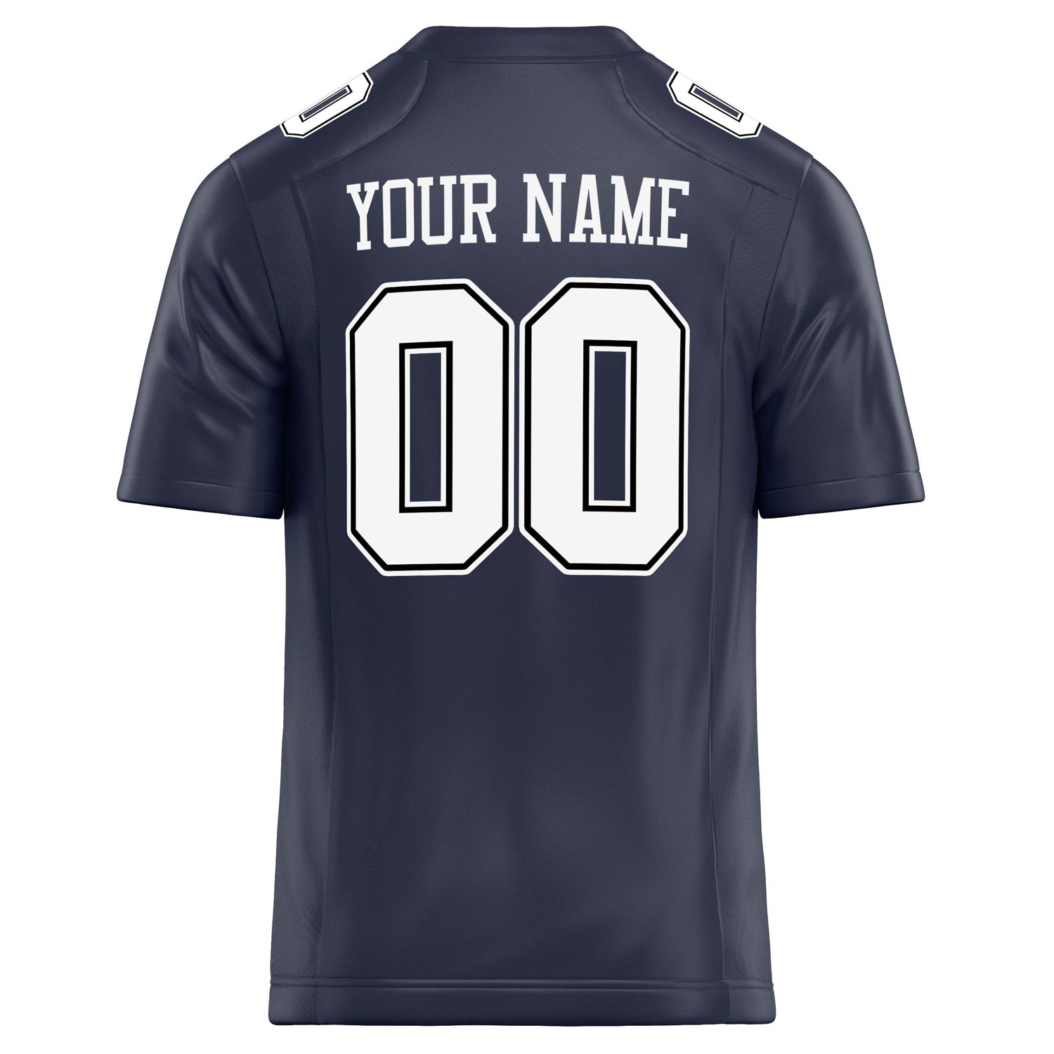 Custom Navy White Solid Colour Football Jersey