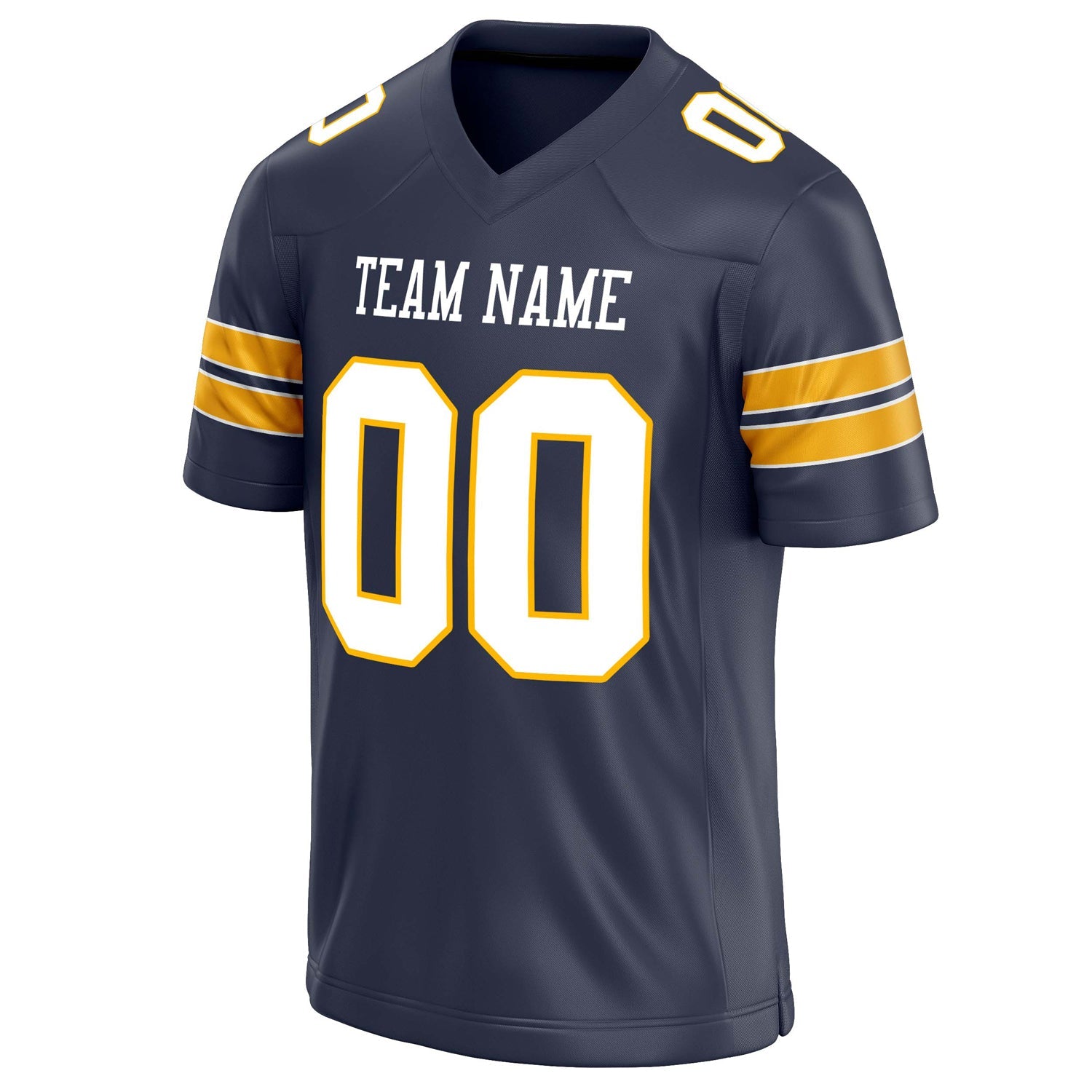 Custom Navy White Solid Colour Football Jersey