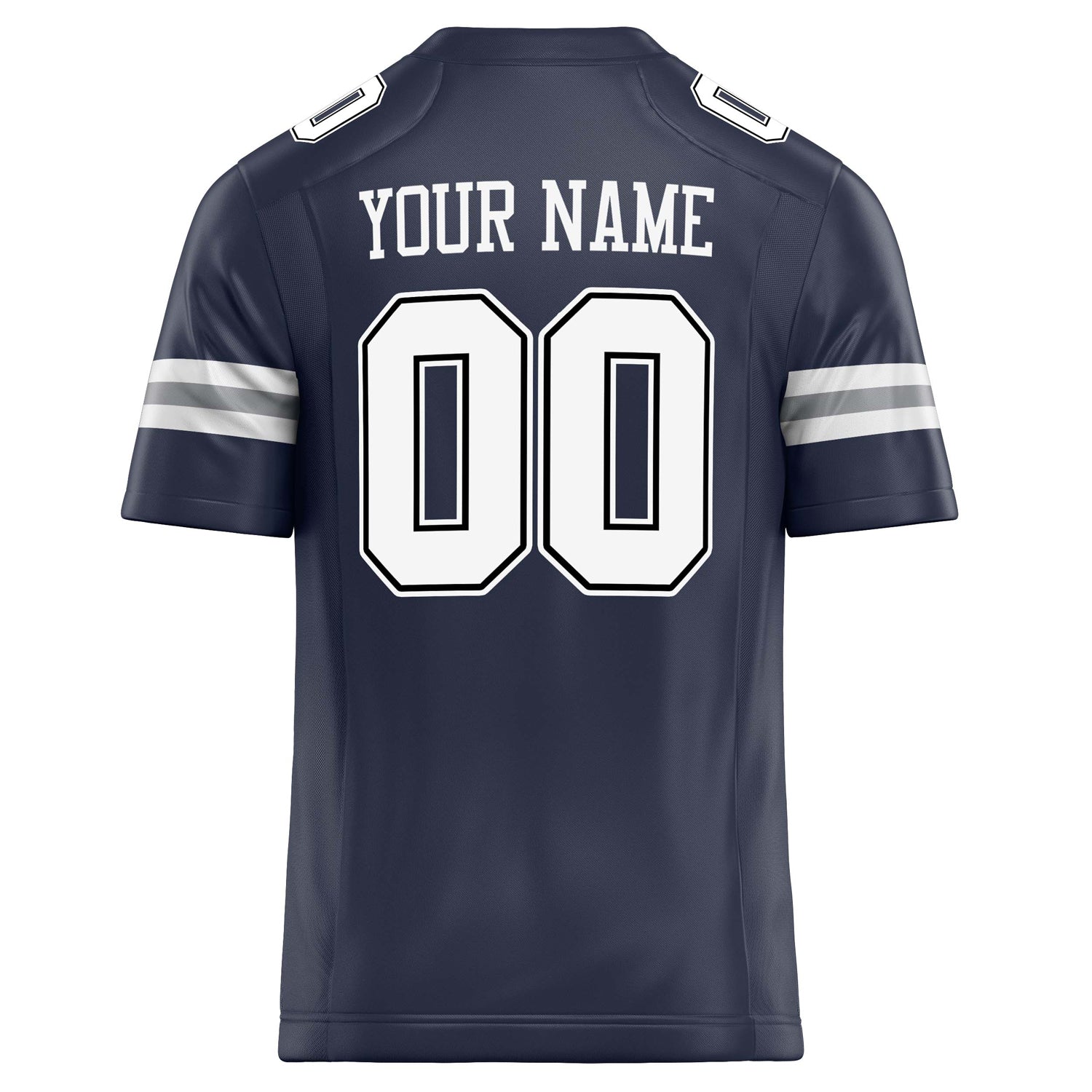 Custom Navy White Solid Colour Football Jersey