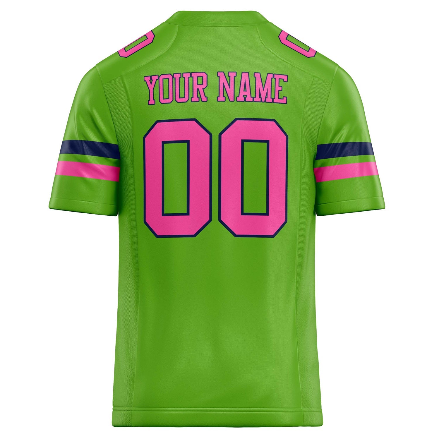 Custom Neon Green pink Solid Colour Football Jersey