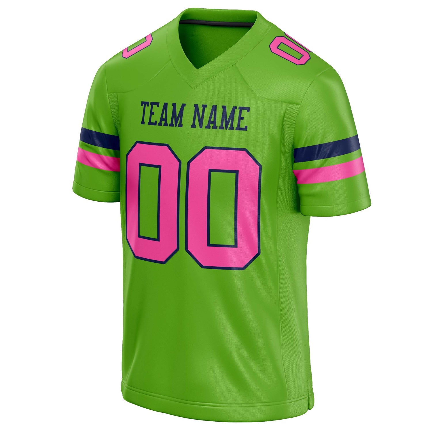 Custom Neon Green pink Solid Colour Football Jersey