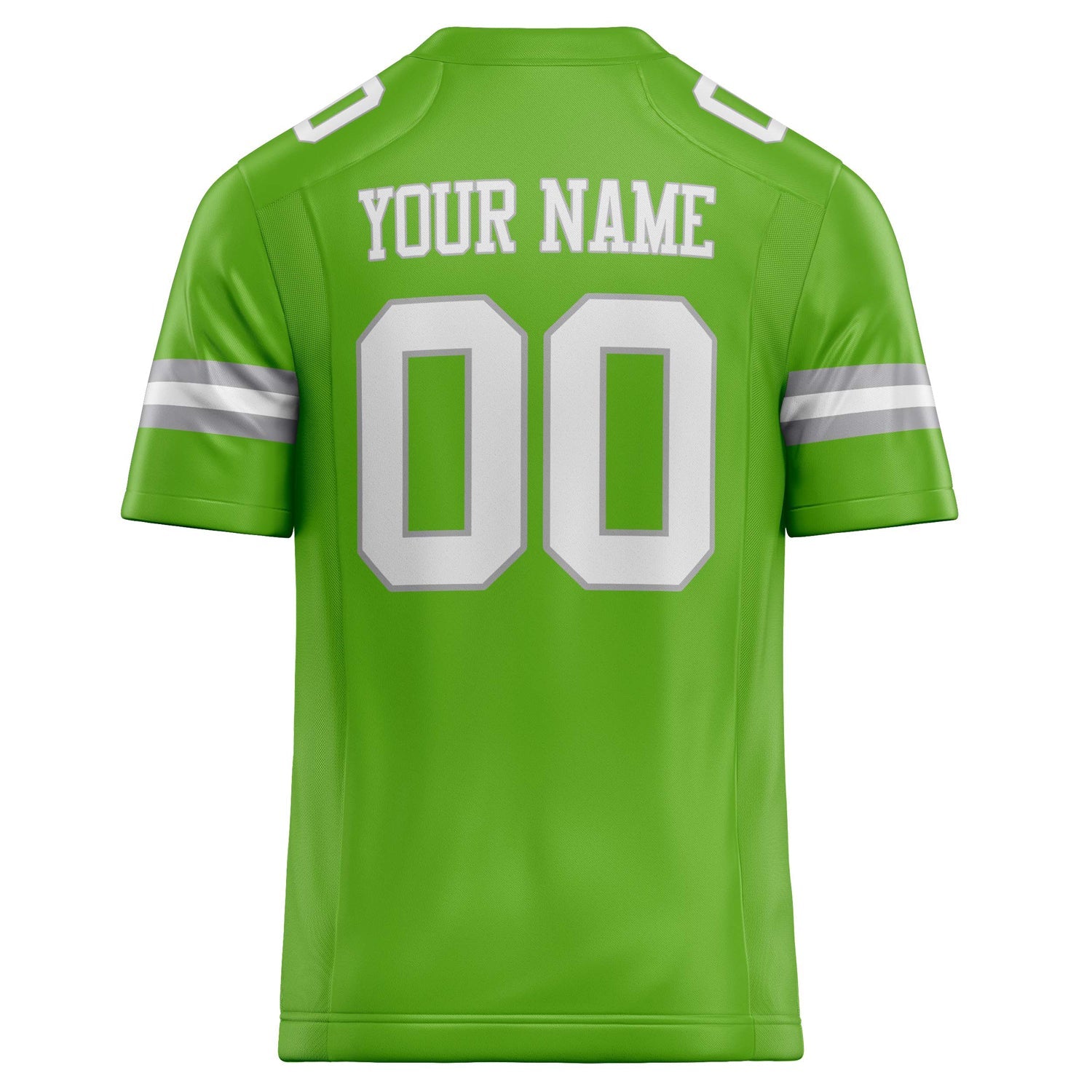 Custom Neon Green White Solid Colour Football Jersey