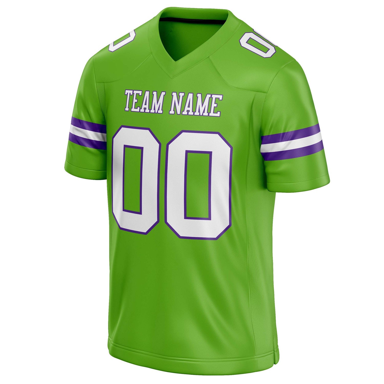 Custom Neon Green White Solid Colour Football Jersey