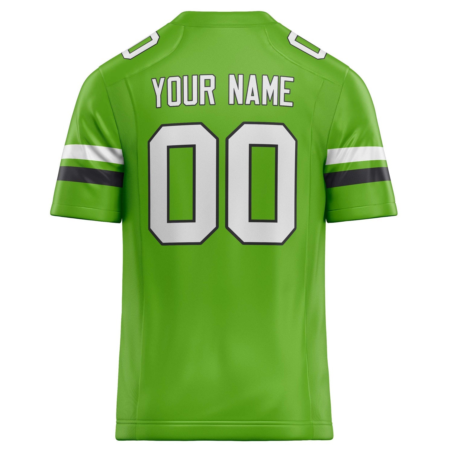 Custom Neon Green White Solid Colour Football Jersey