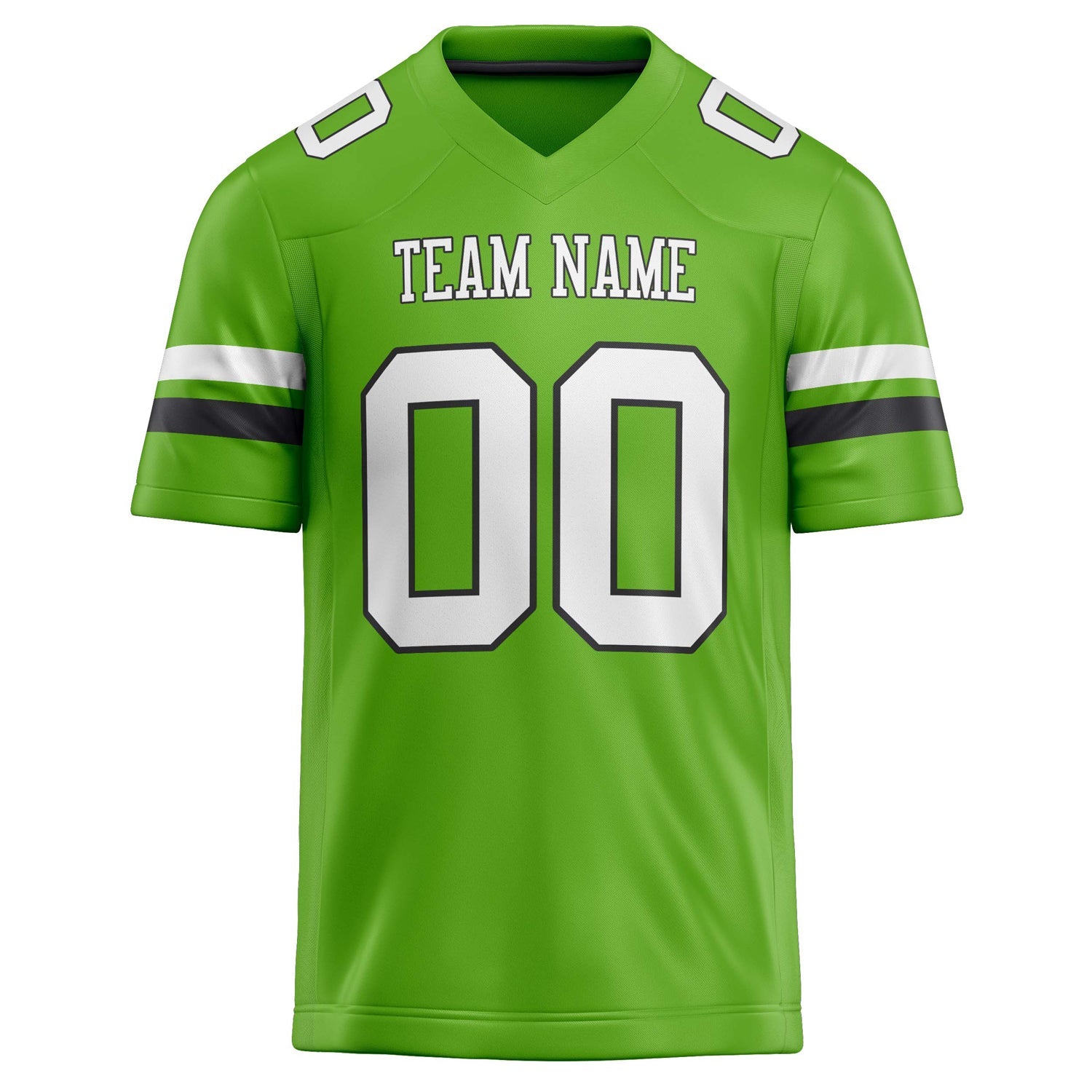 Custom Neon Green White Solid Colour Football Jersey