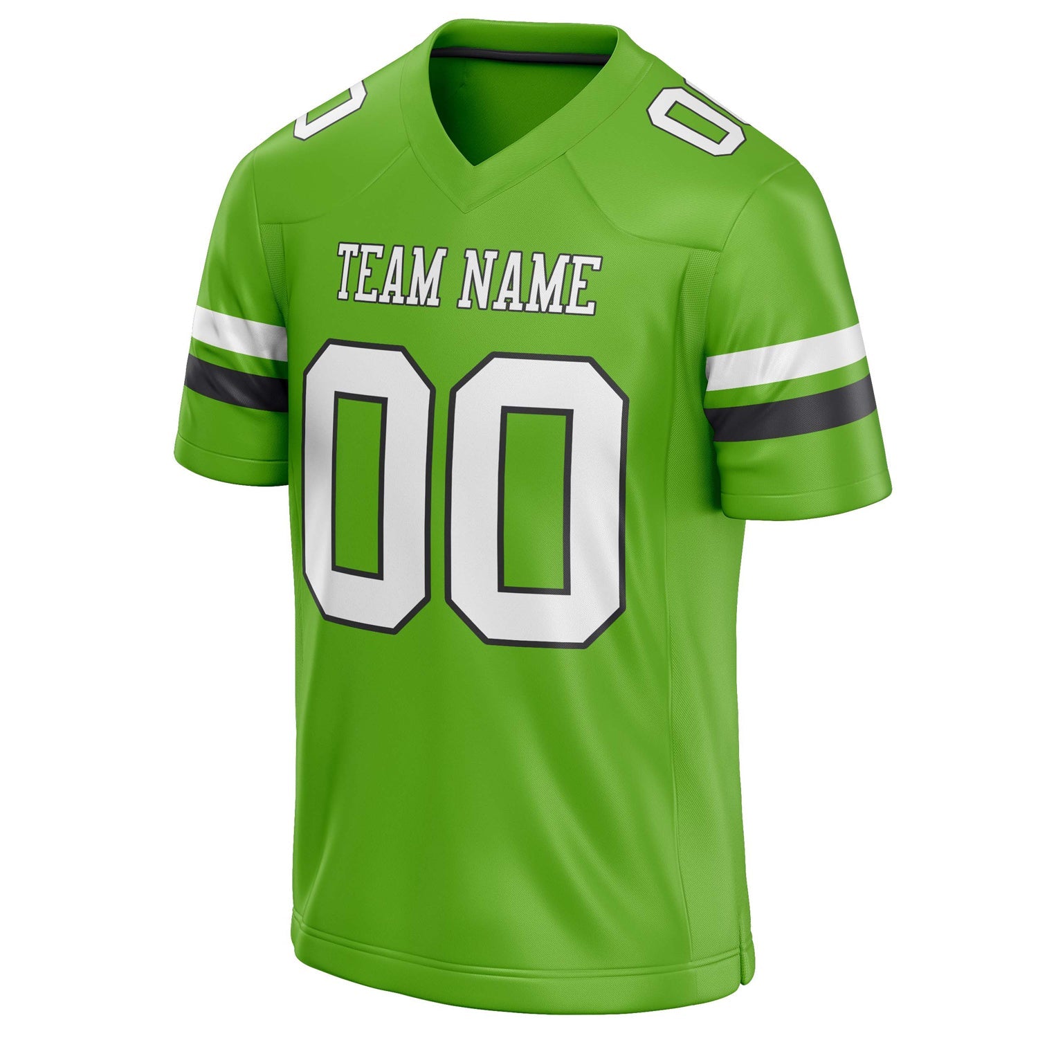 Custom Neon Green White Solid Colour Football Jersey