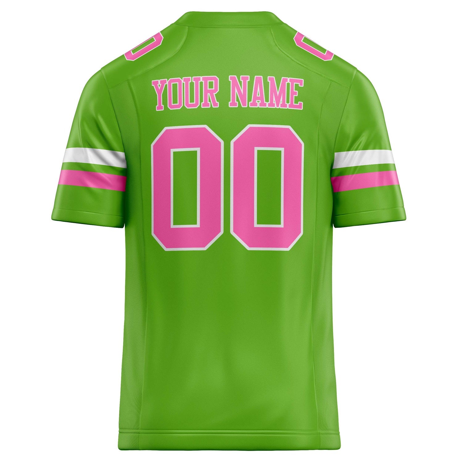 Custom Neon Green pink Solid Colour Football Jersey