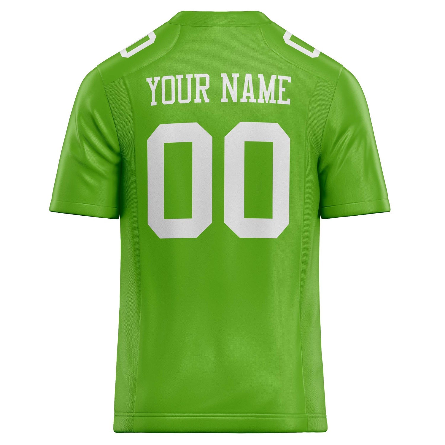 Custom Neon Green White Solid Colour Football Jersey