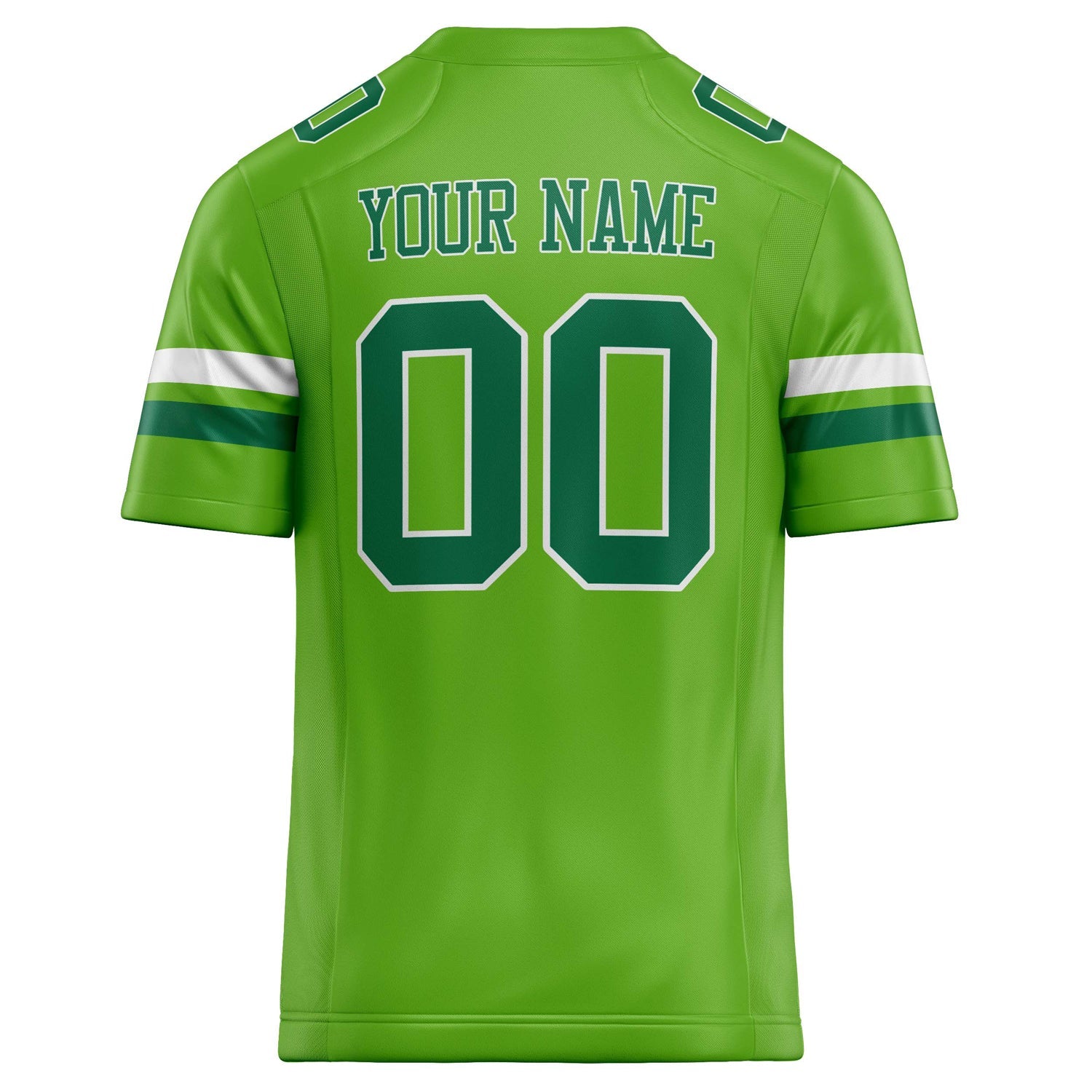Custom Neon Green kelly green Solid Colour Football Jersey