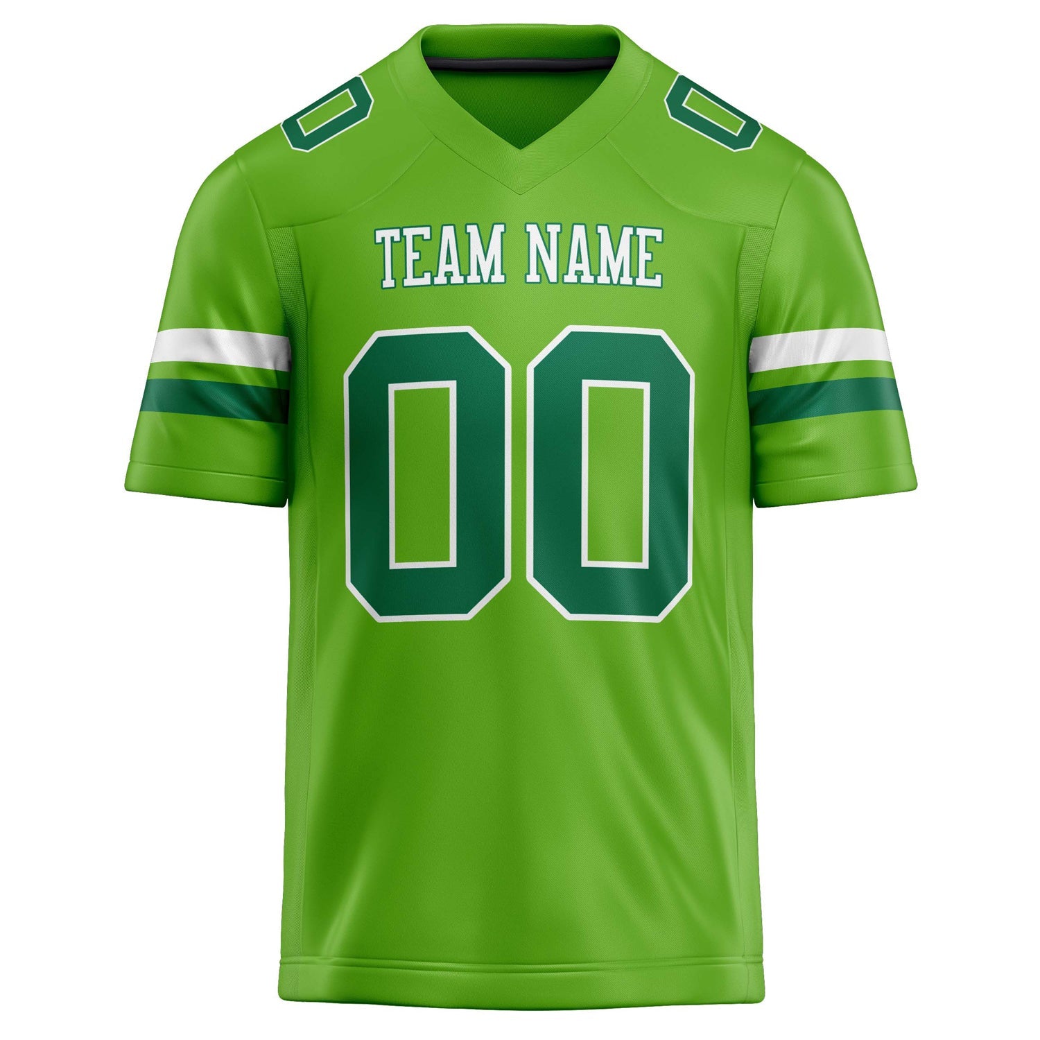 Custom Neon Green kelly green Solid Colour Football Jersey