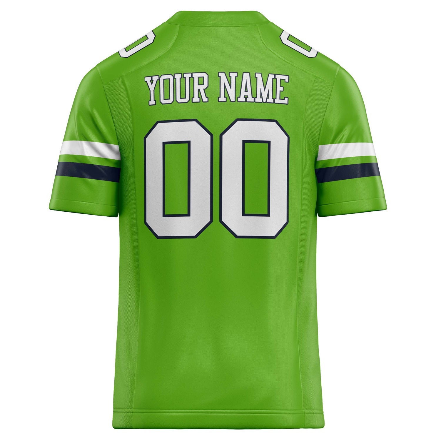 Custom Neon Green White Solid Colour Football Jersey