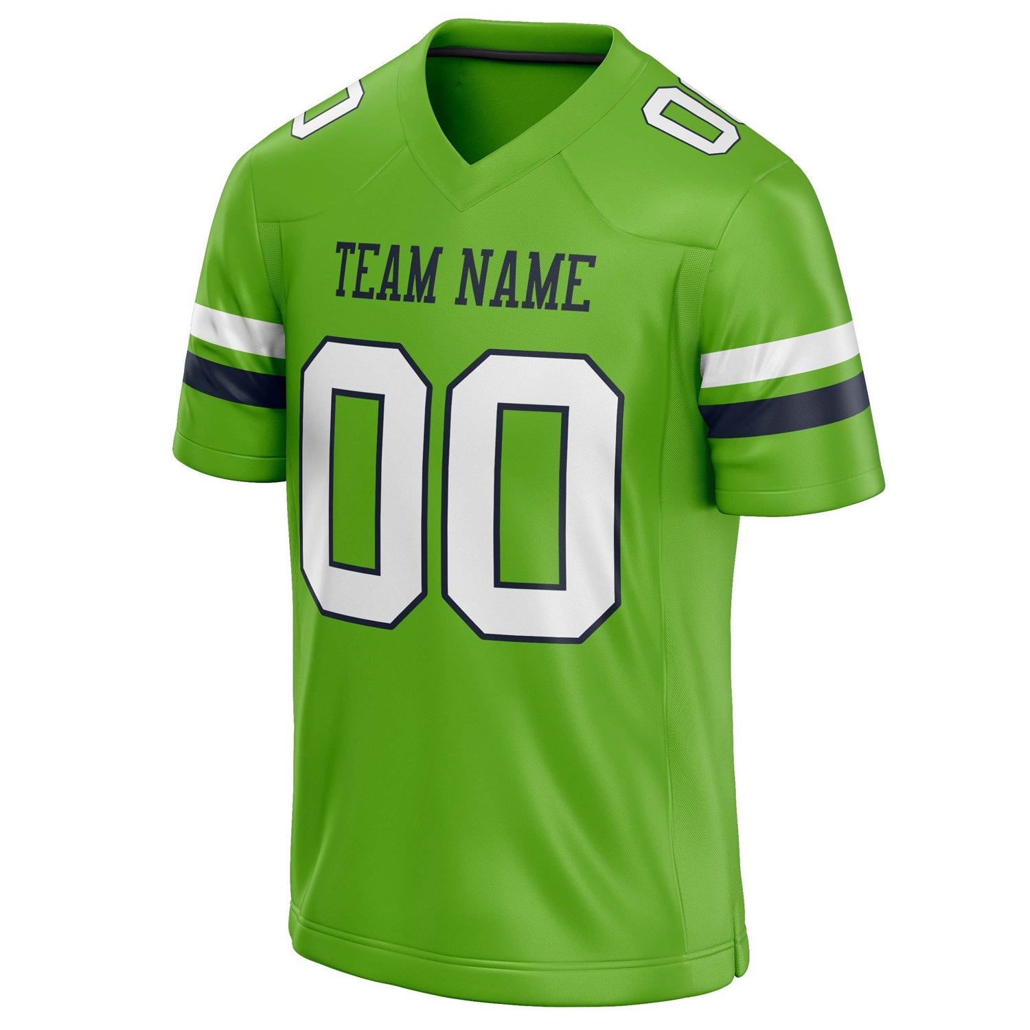 Custom Neon Green White Solid Colour Football Jersey