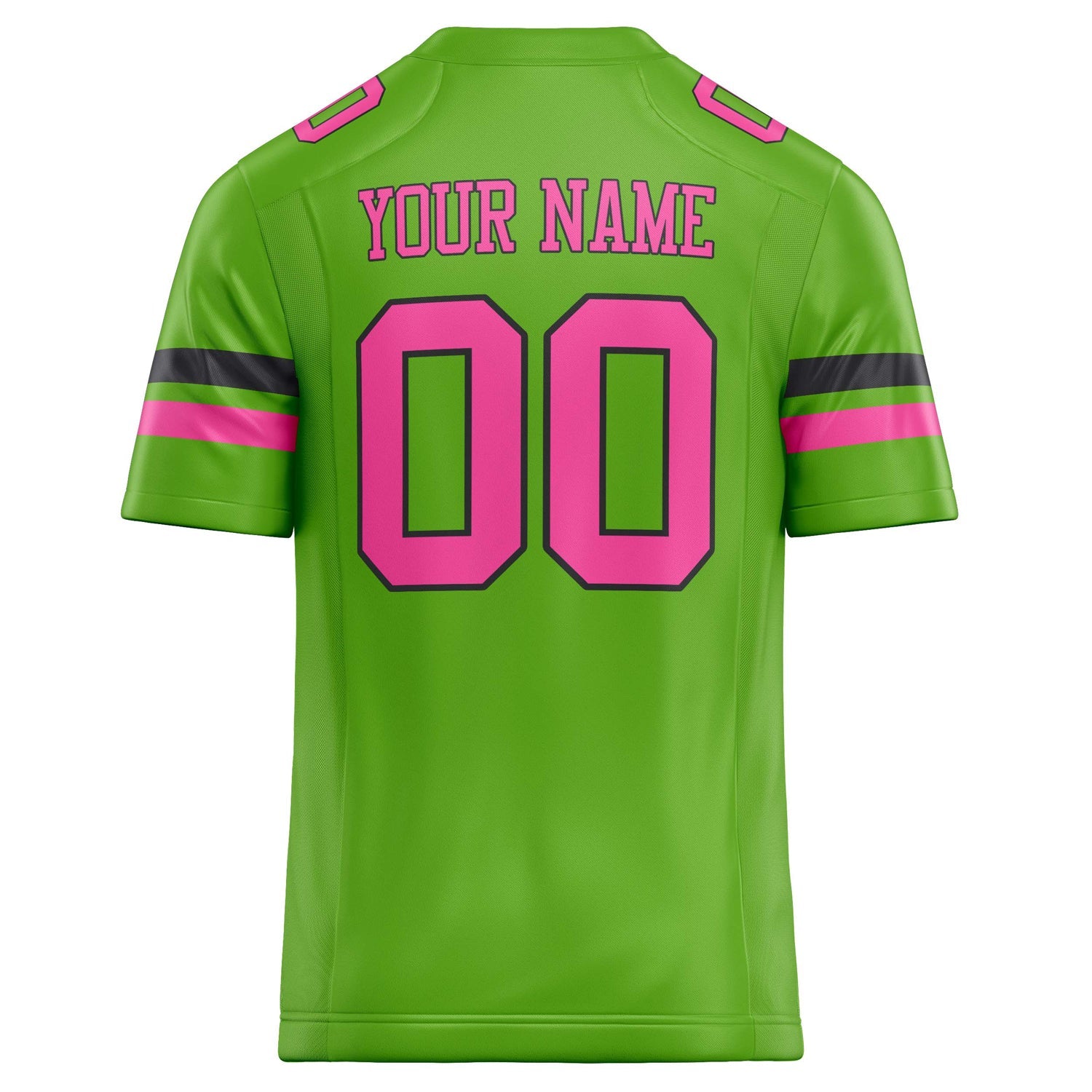 Custom Neon Green pink Solid Colour Football Jersey