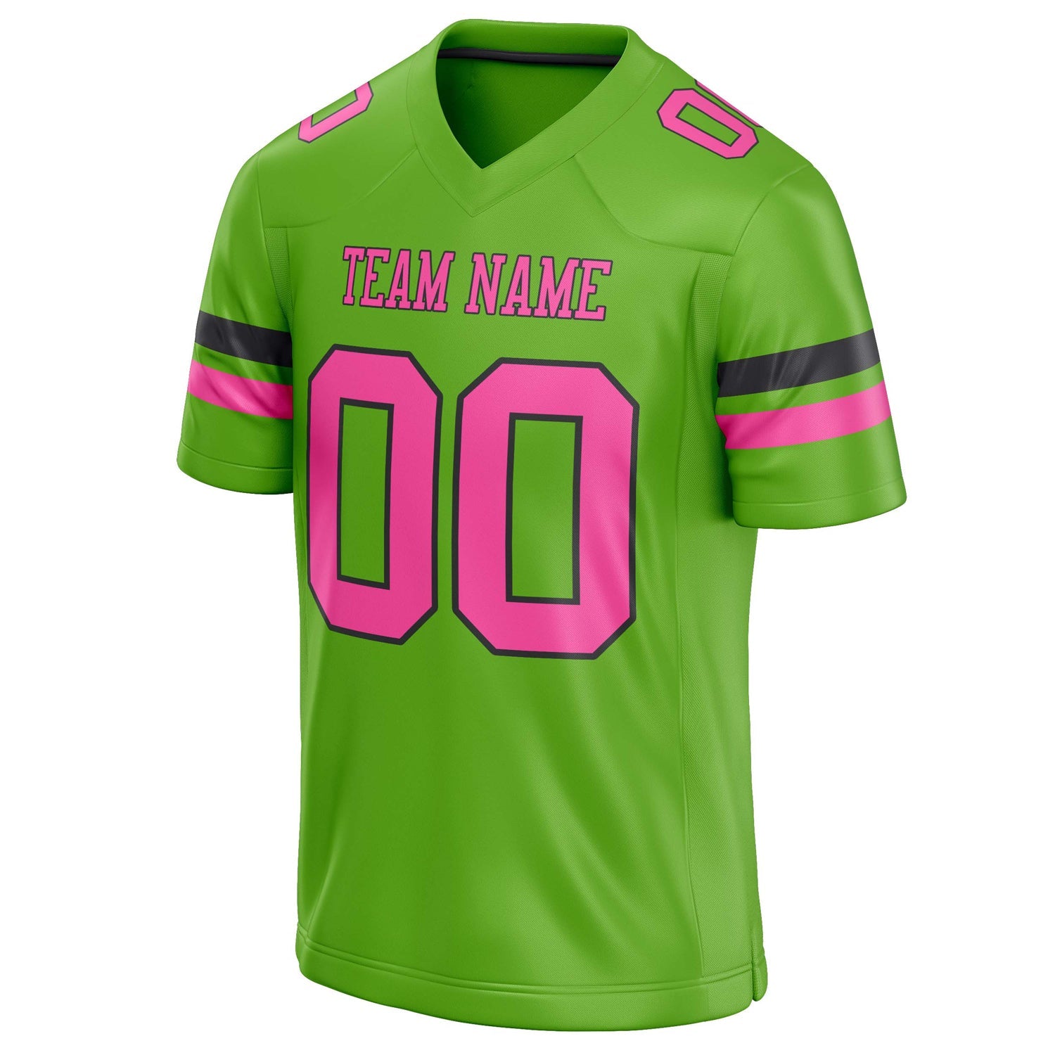 Custom Neon Green pink Solid Colour Football Jersey