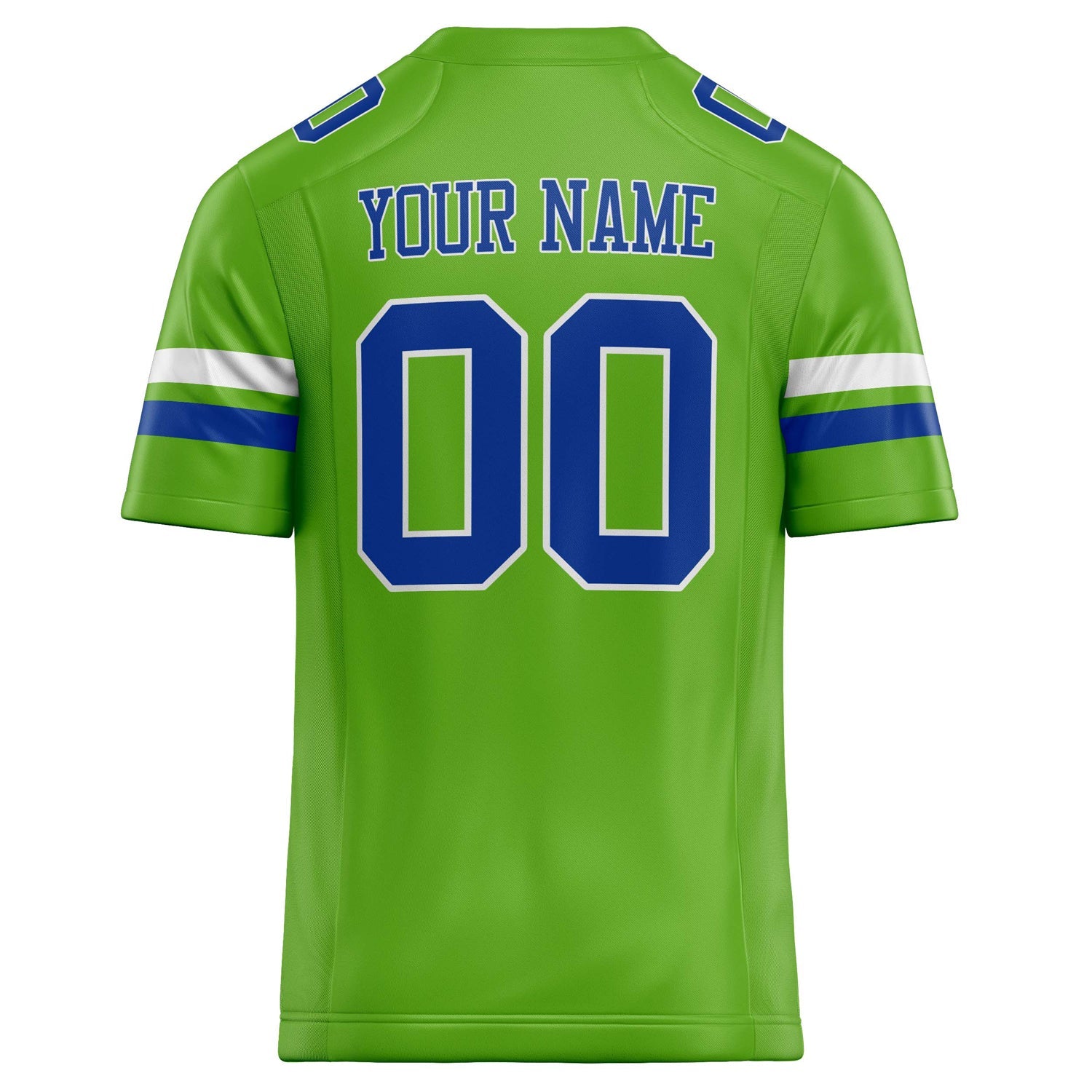 Custom Neon Green royal Solid Colour Football Jersey