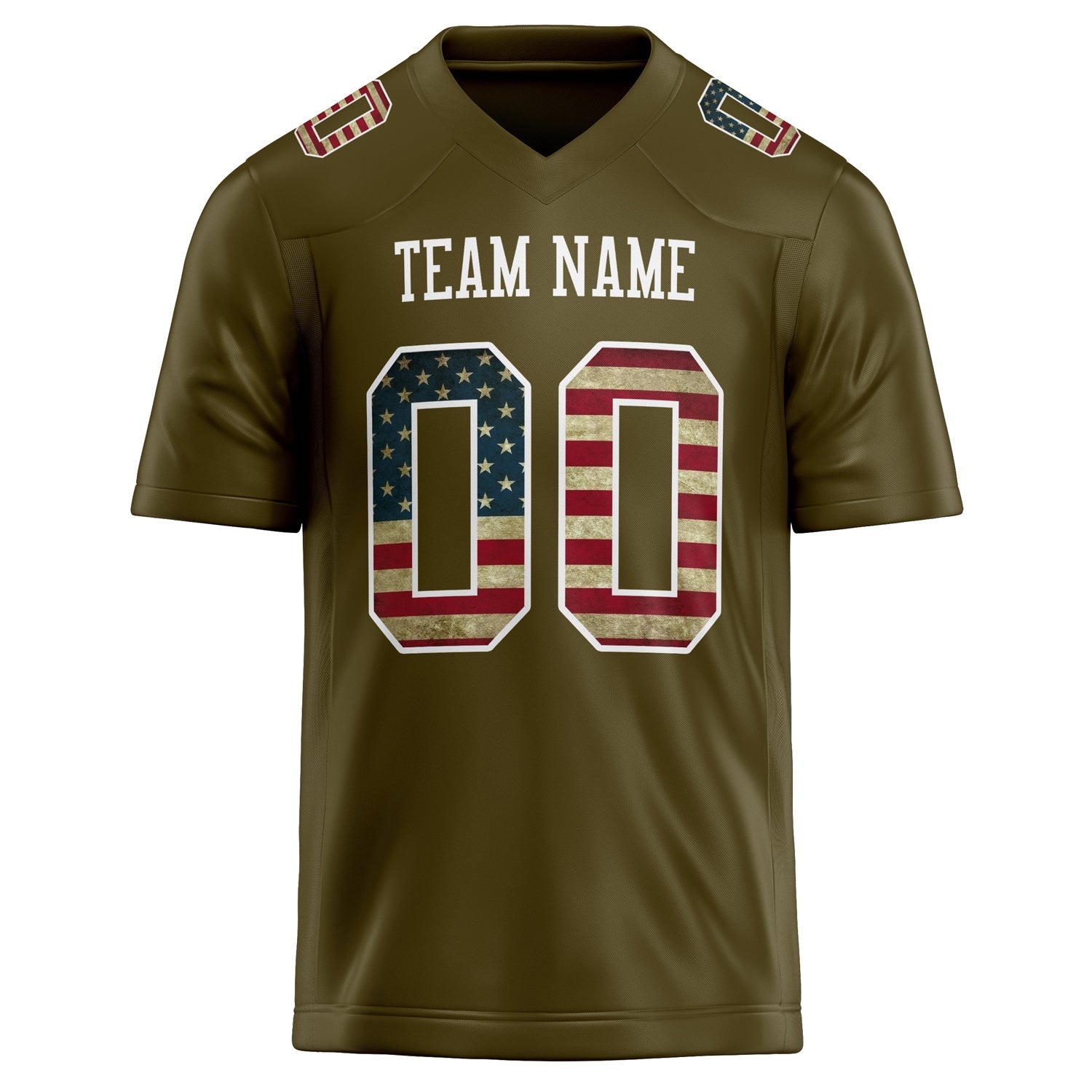 Custom Olive White Solid Colour Football Jersey