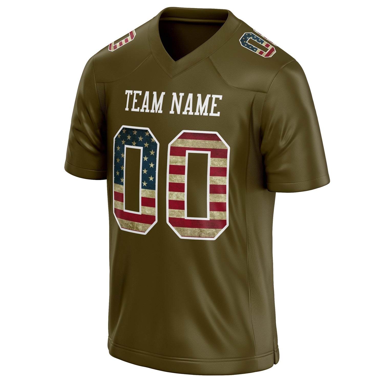 Custom Olive White Solid Colour Football Jersey