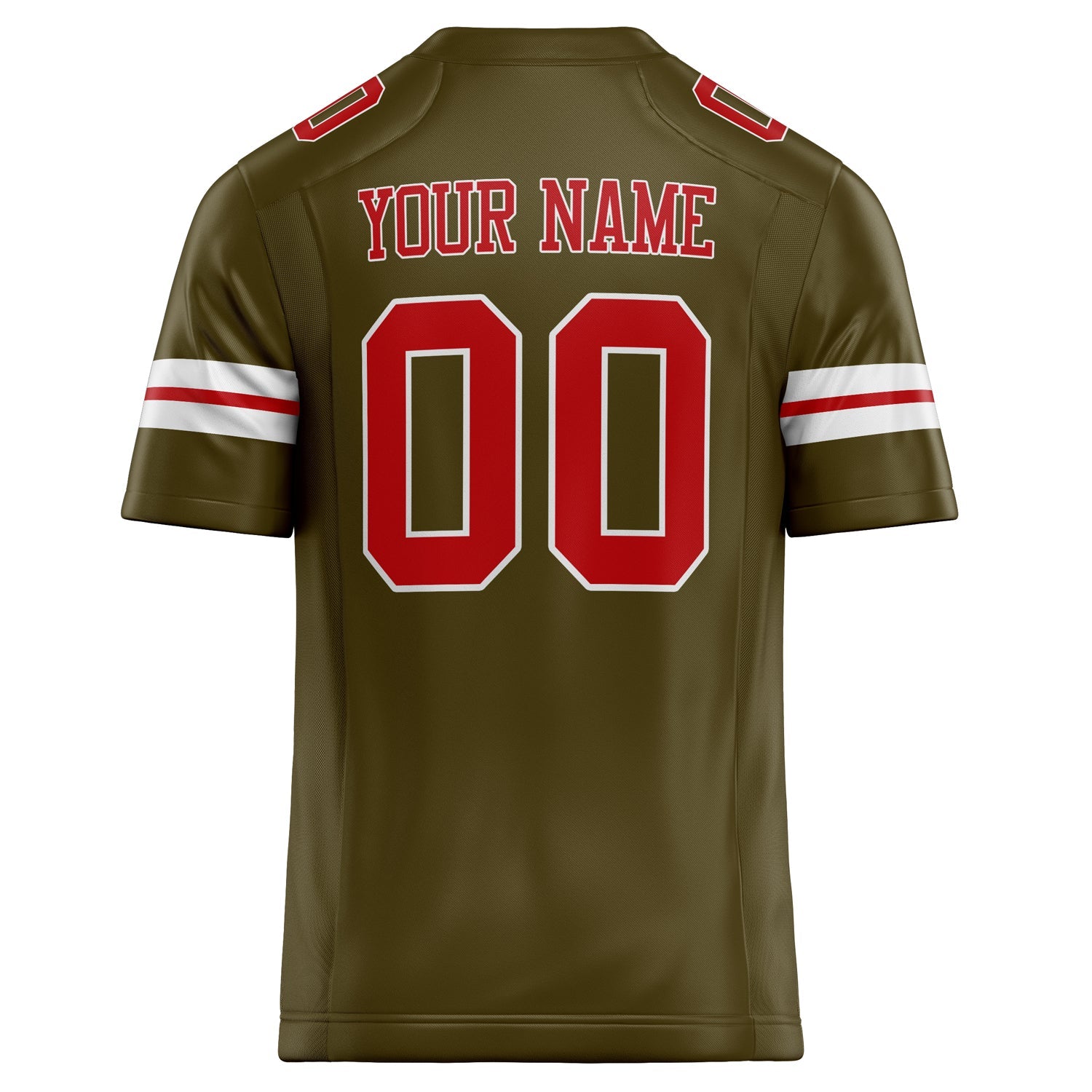 Custom Olive red Solid Colour Football Jersey