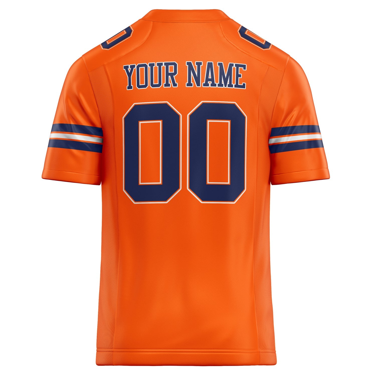 Custom Orange navy Solid Colour Football Jersey
