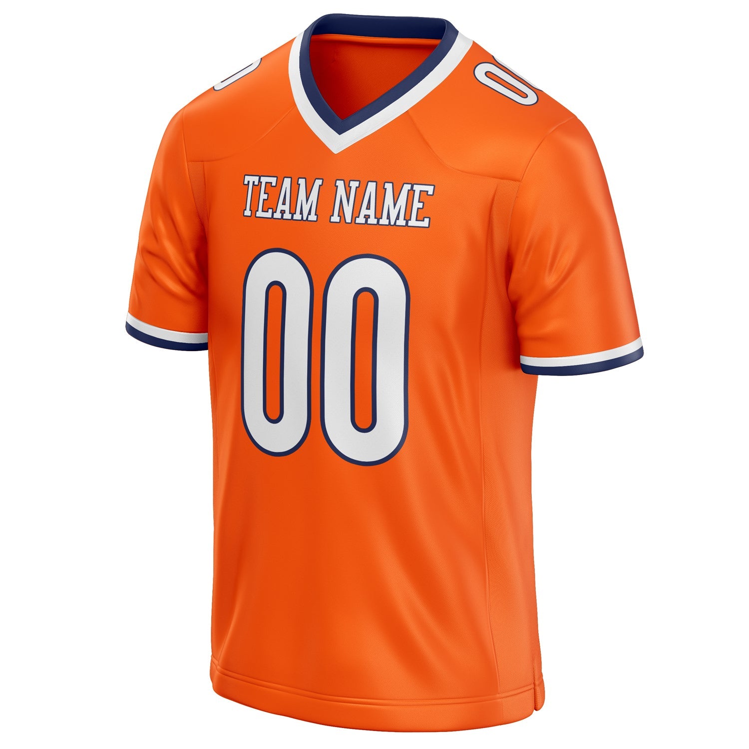 Custom Orange White Solid Colour Football Jersey