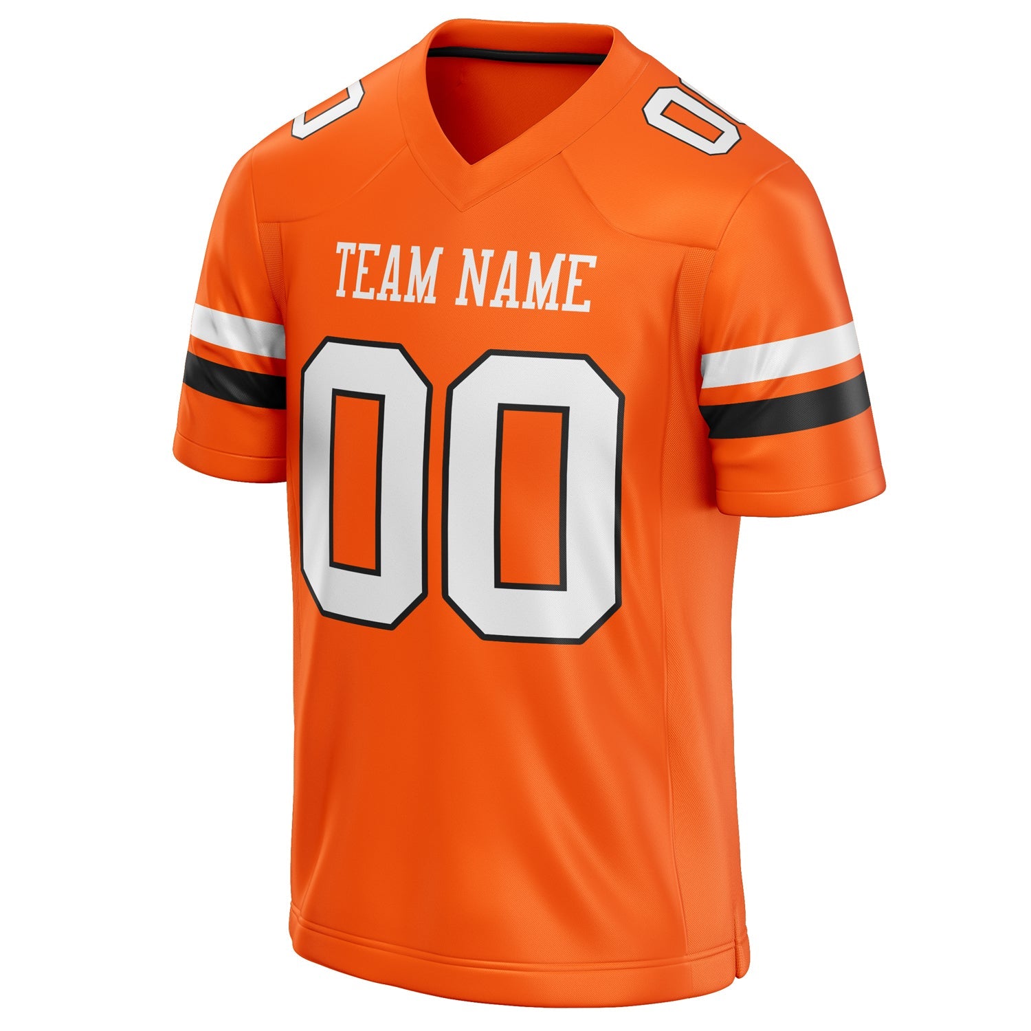 Custom Orange White Solid Colour Football Jersey