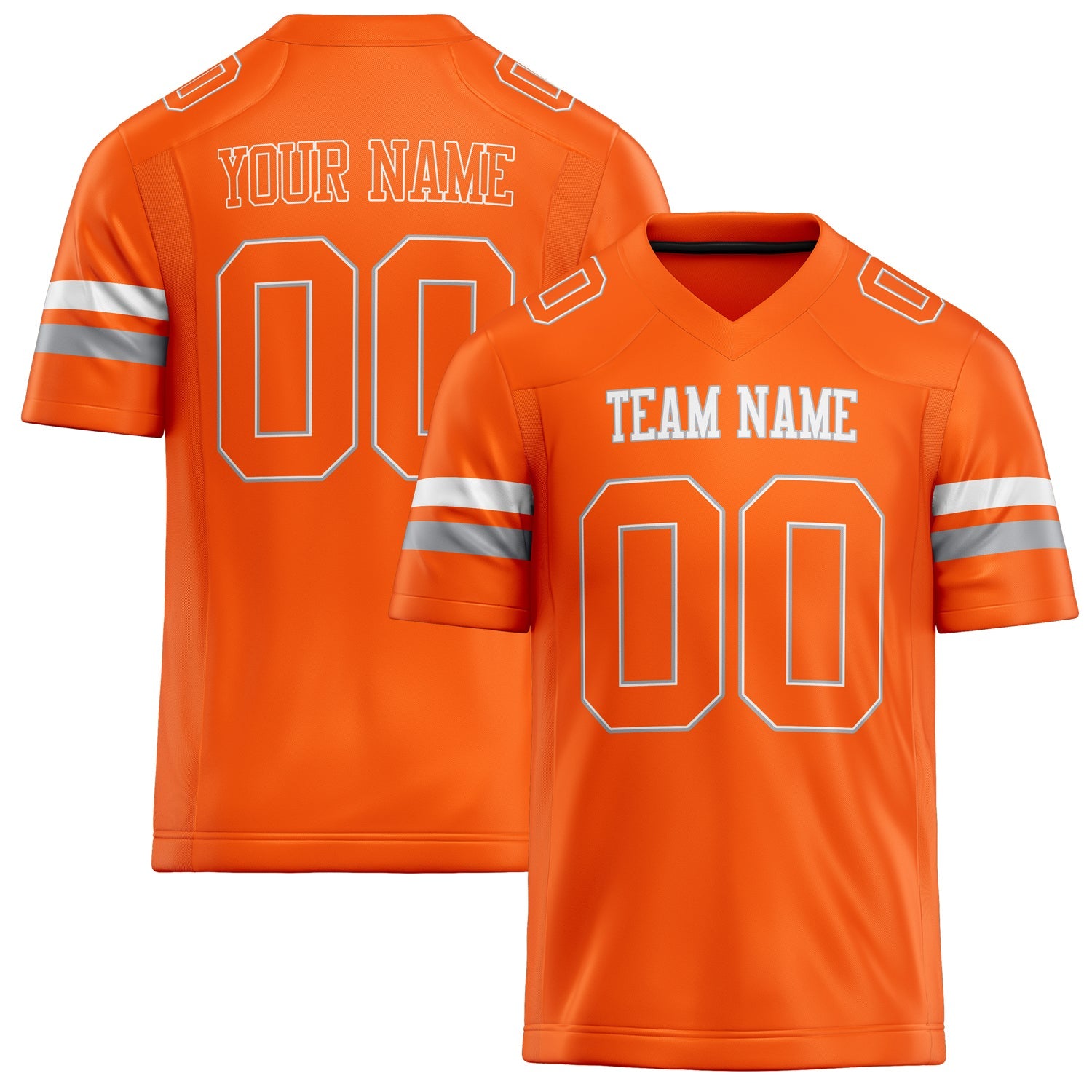 Custom Orange White Solid Colour Football Jersey FT02240730OR372