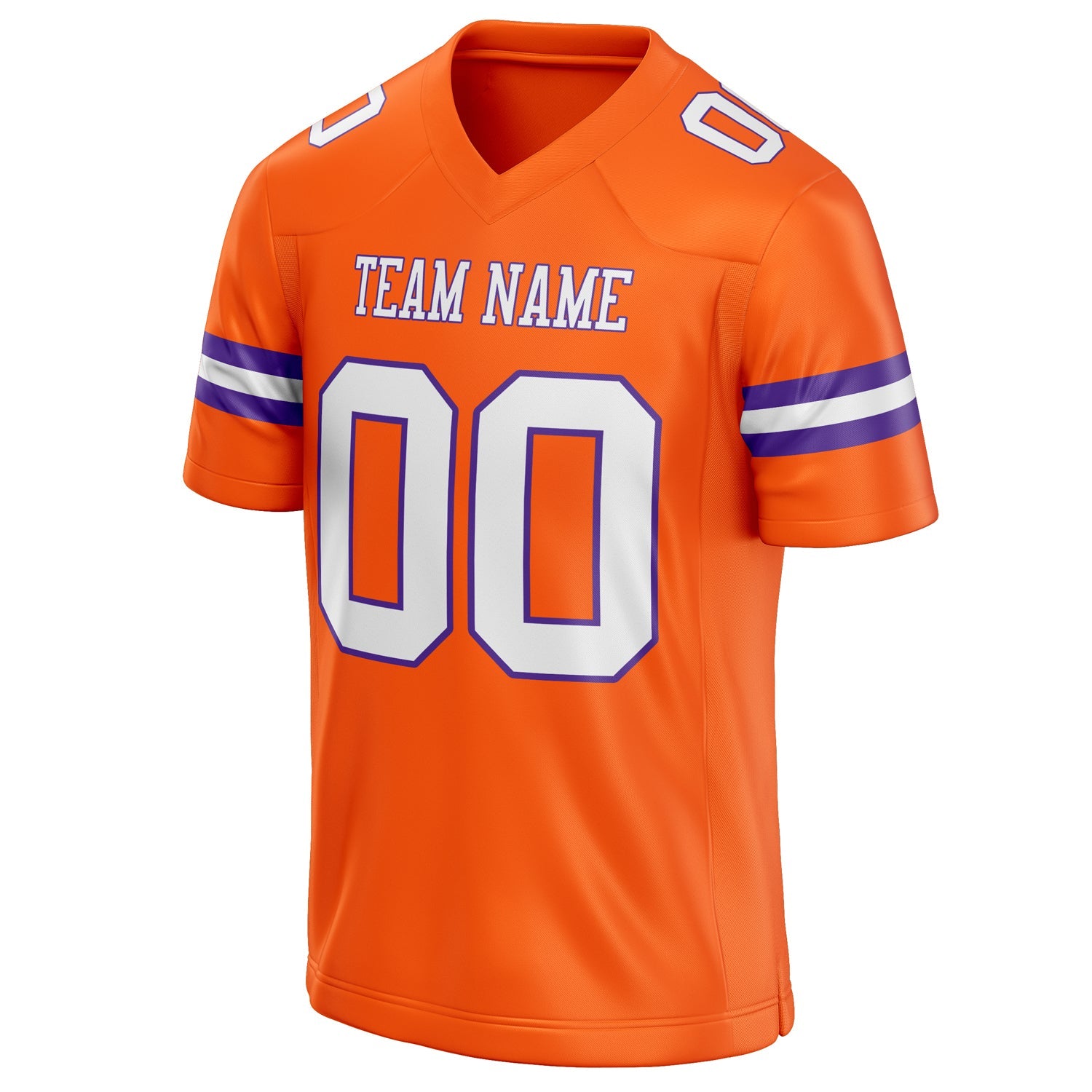 Custom Orange White Solid Colour Football Jersey