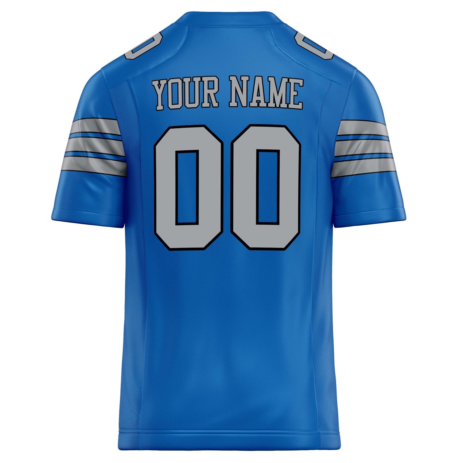 Custom Panther Blue gray Solid Colour Football Jersey