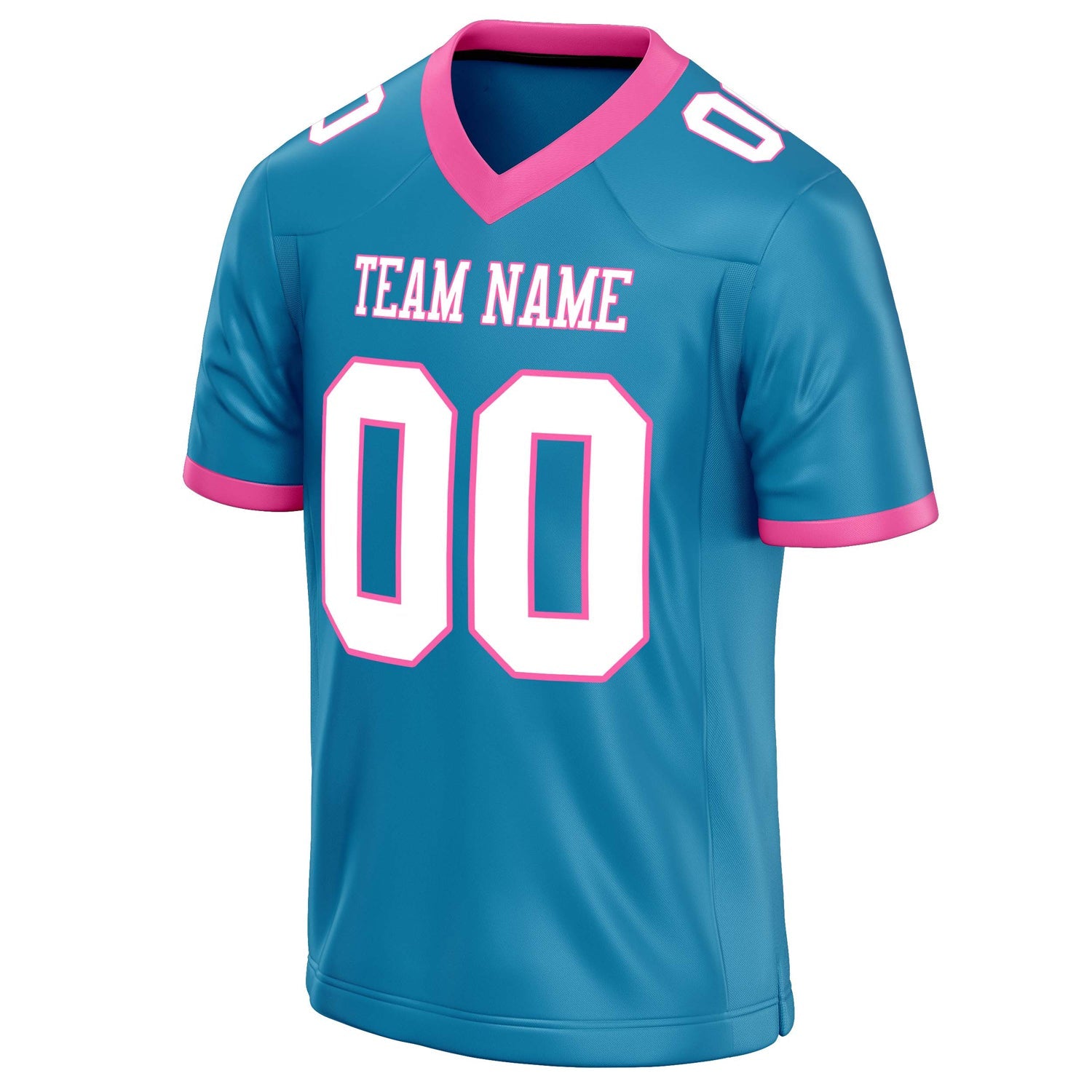 Custom Panther Blue White Solid Colour Football Jersey