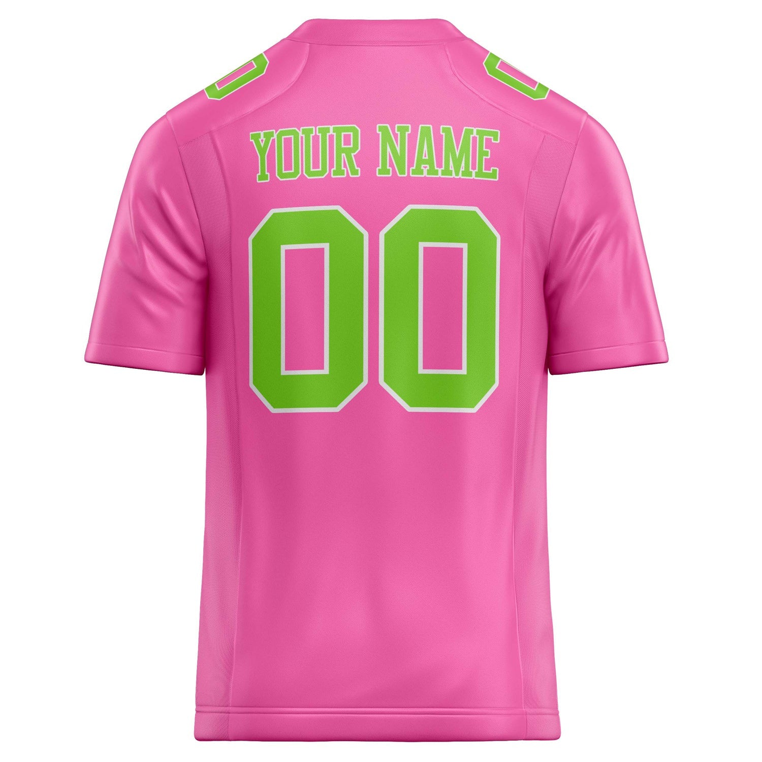 Custom Pink Neon Green Solid Colour Football Jersey