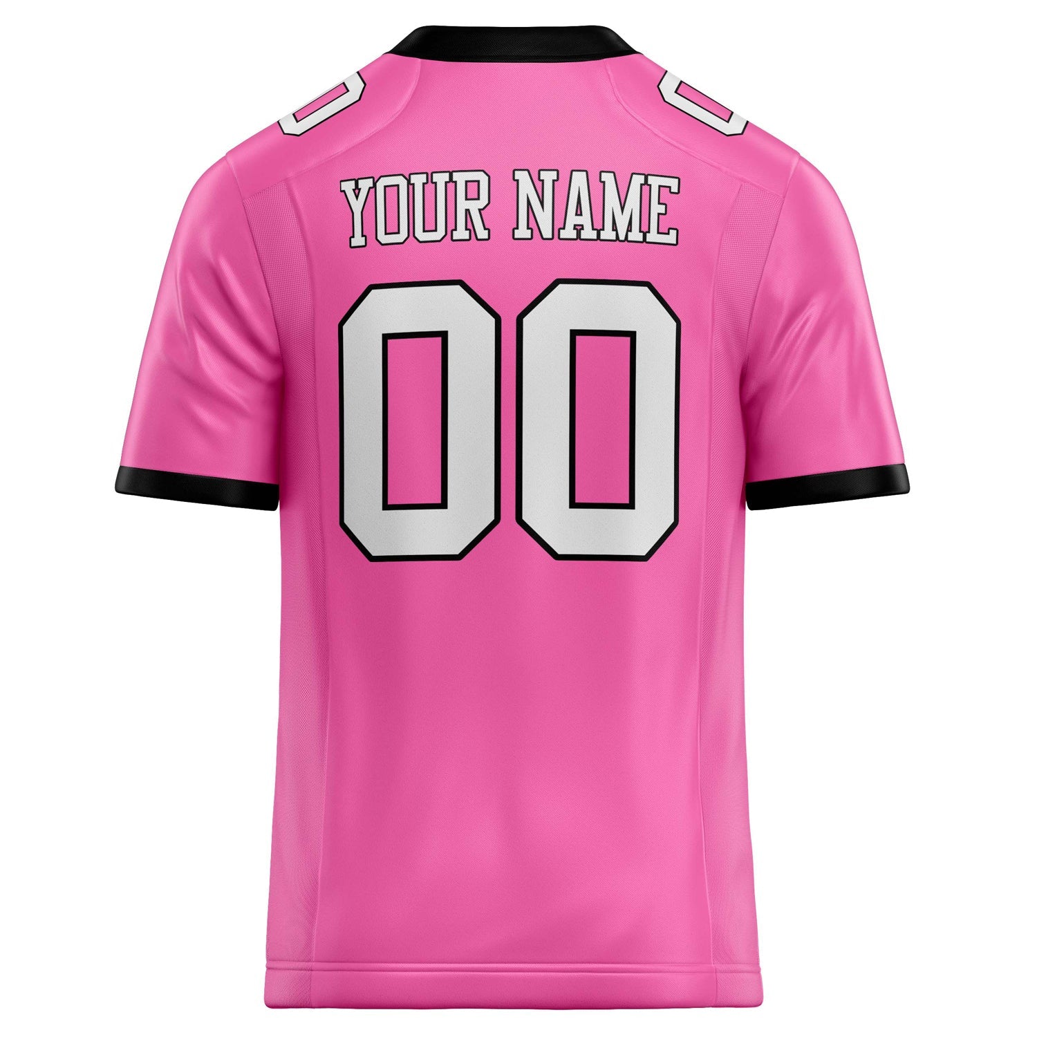 Custom Pink White Solid Colour Football Jersey