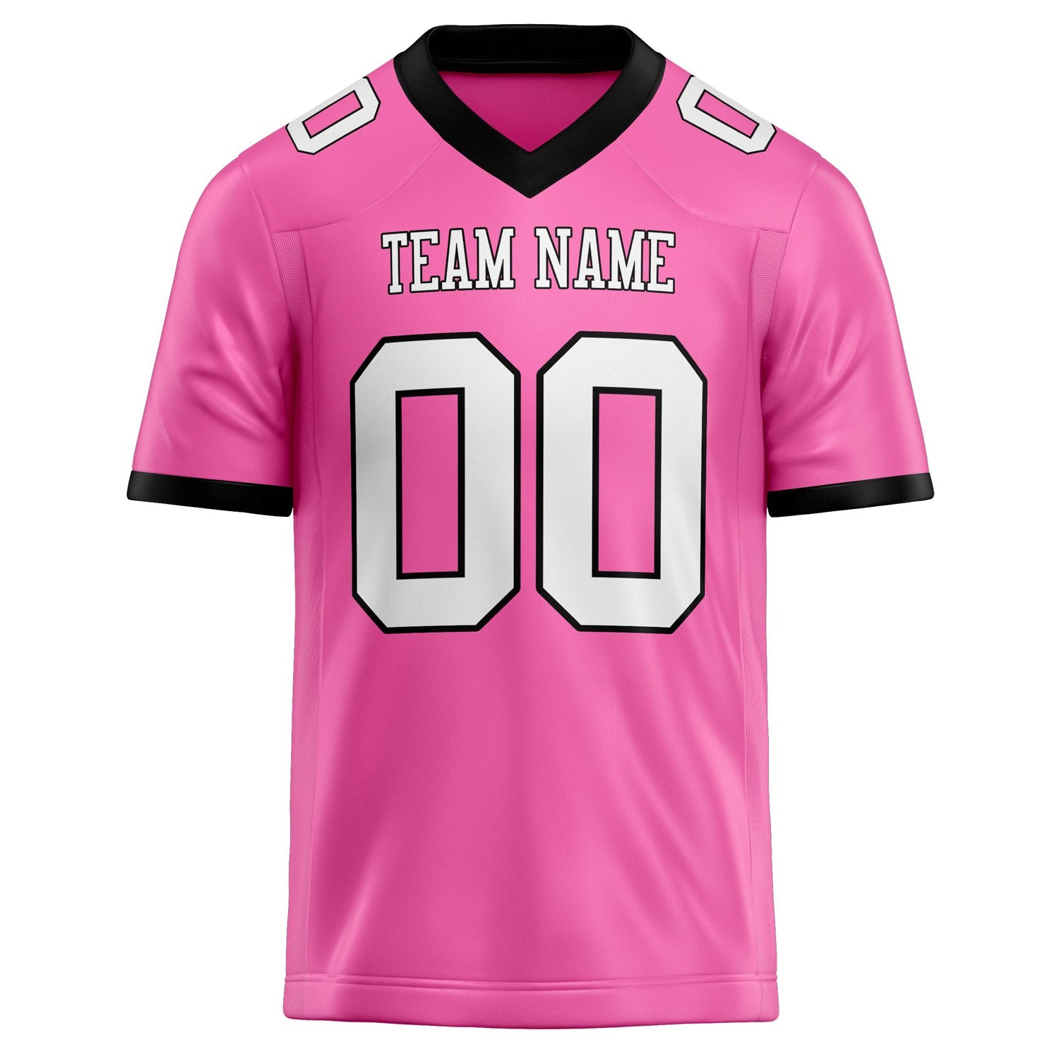 Custom Pink White Solid Colour Football Jersey