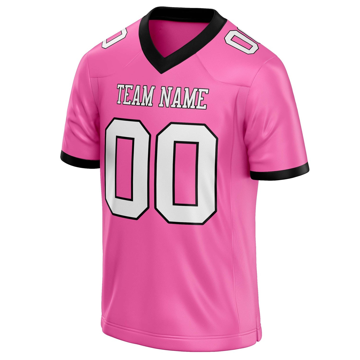Custom Pink White Solid Colour Football Jersey