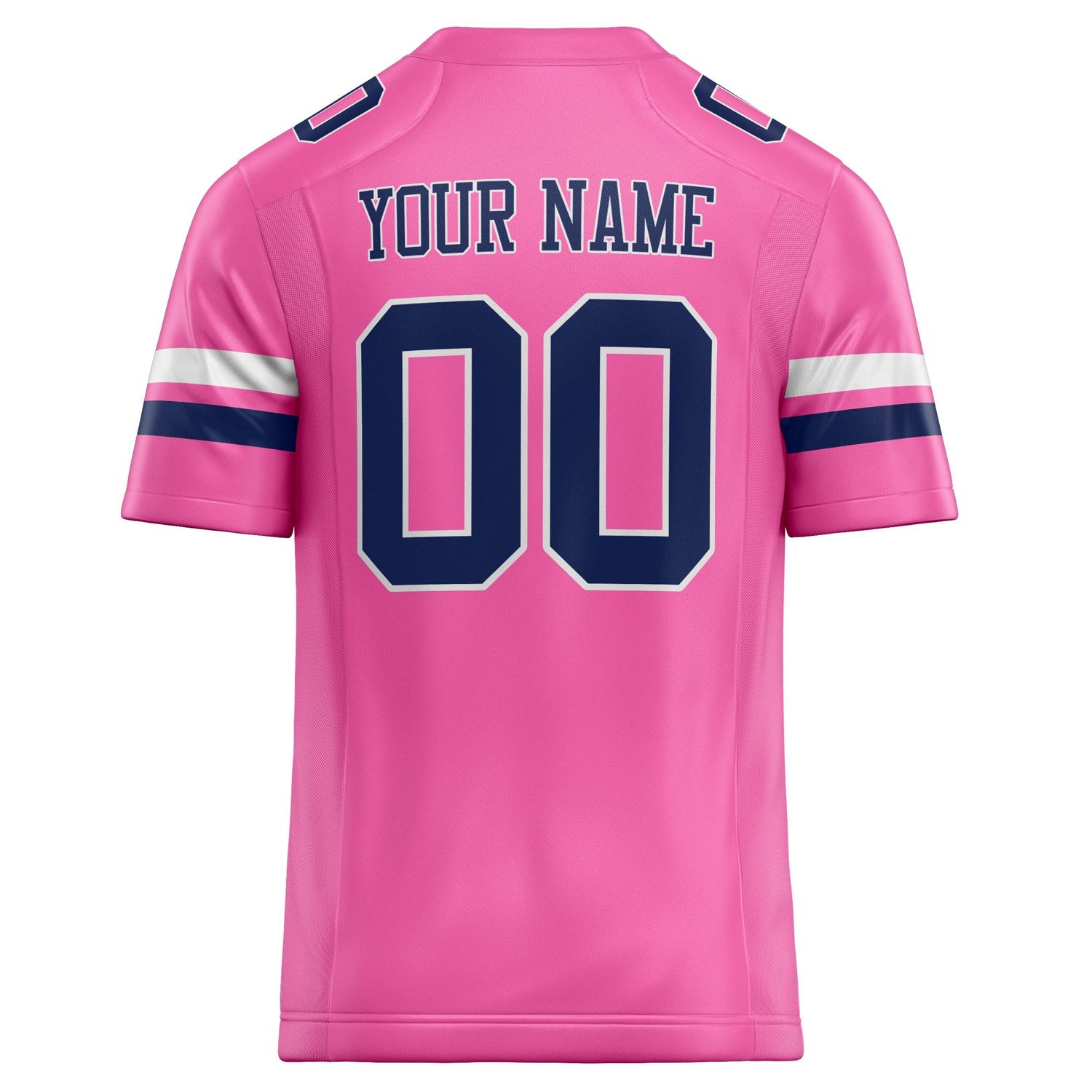 Custom Pink navy Solid Colour Football Jersey