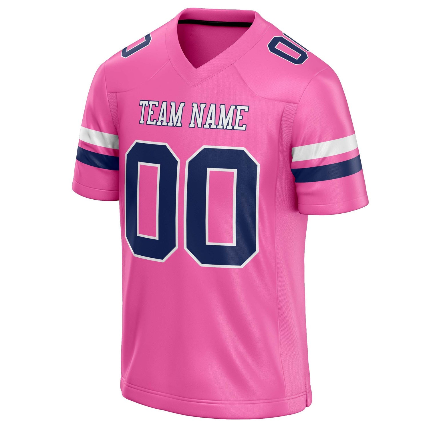 Custom Pink navy Solid Colour Football Jersey