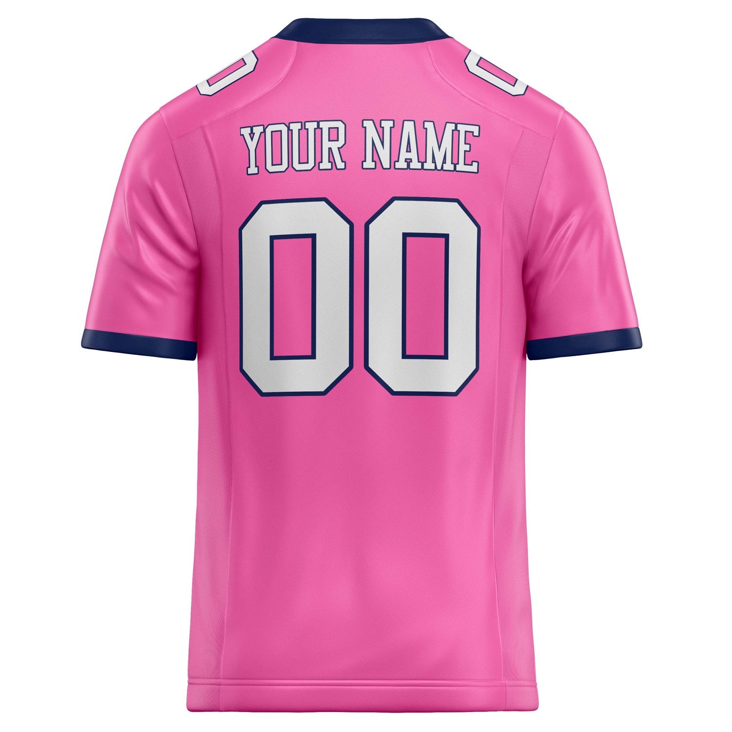 Custom Pink White Solid Colour Football Jersey
