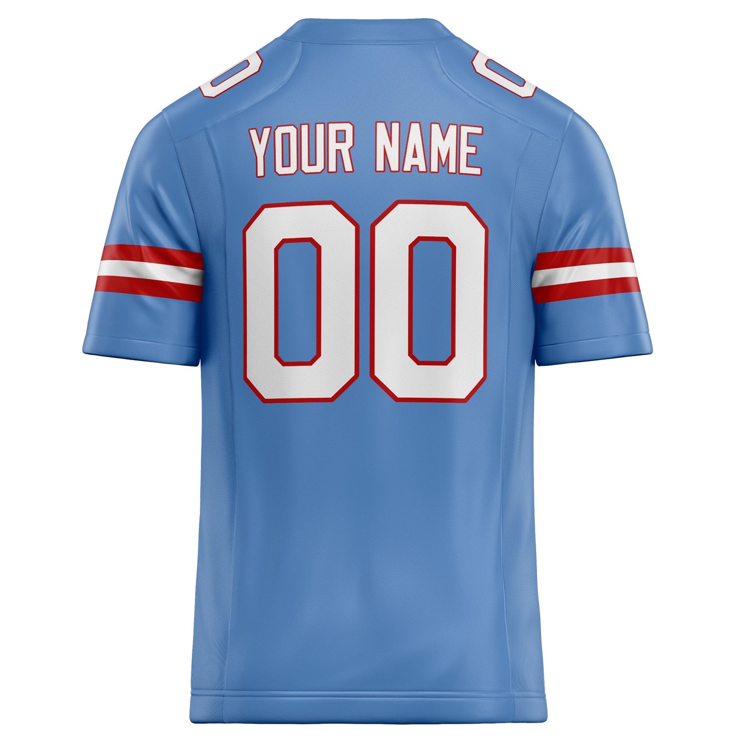 Custom Powder Blue White Solid Colour Football Jersey