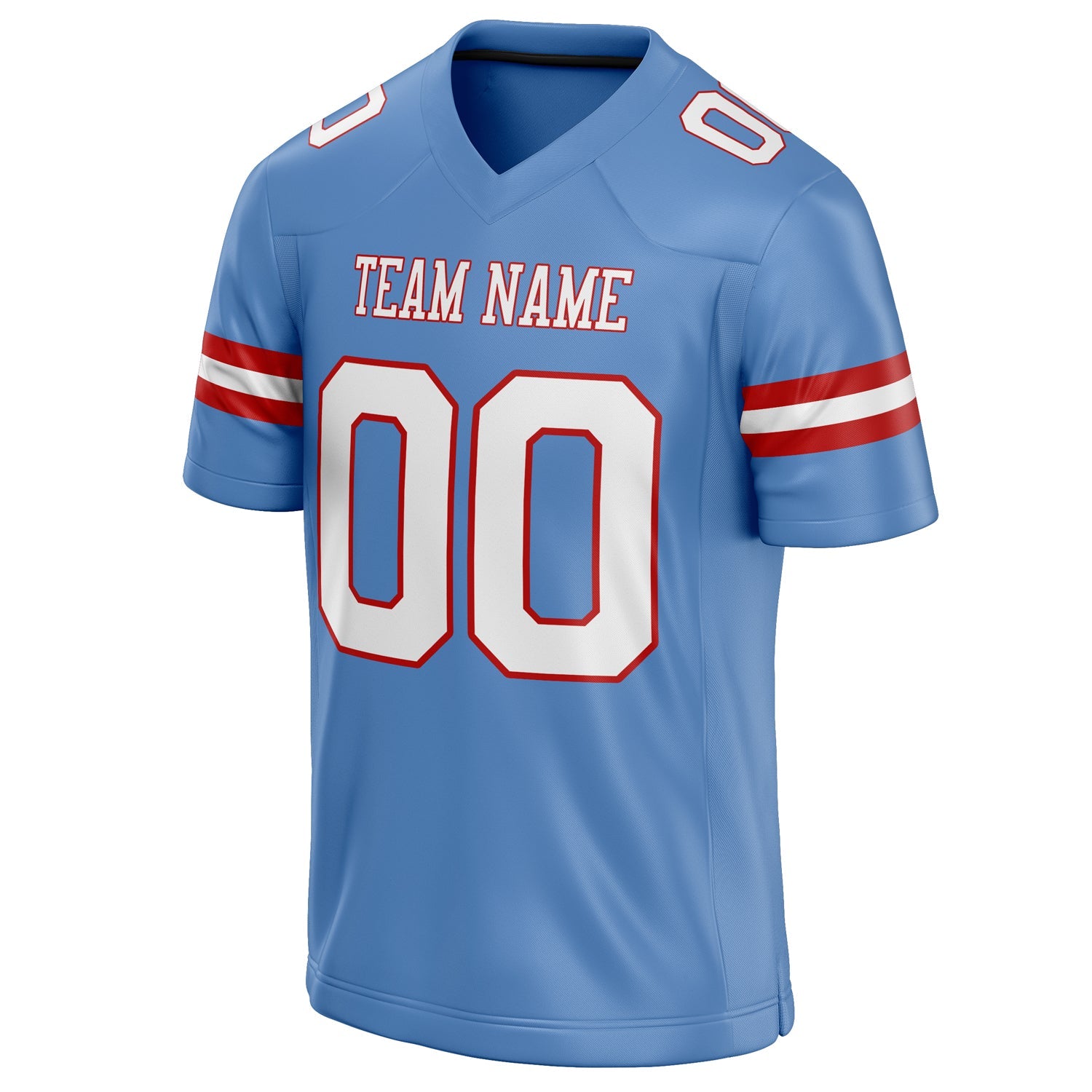 Custom Powder Blue White Solid Colour Football Jersey
