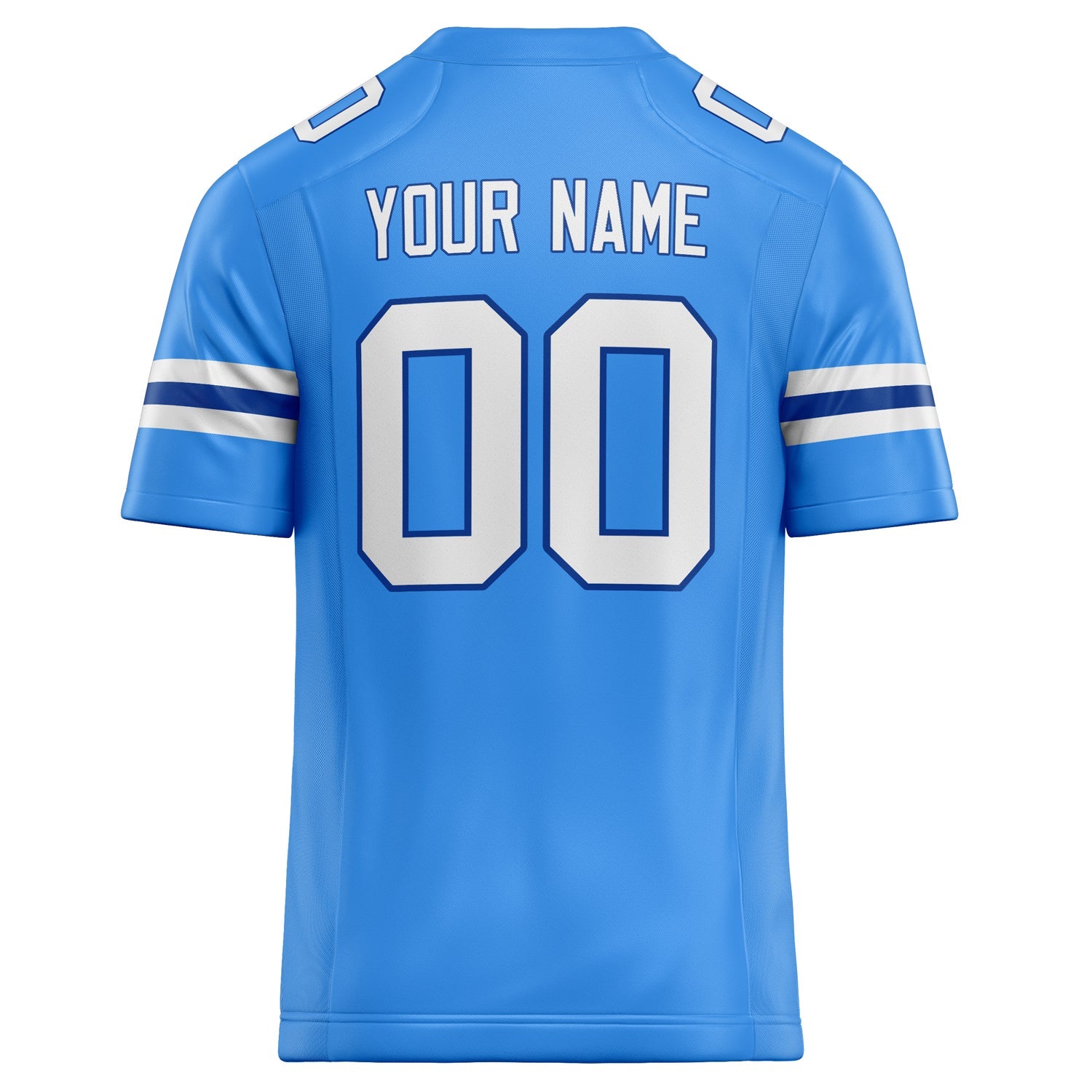 Custom Powder Blue White Solid Colour Football Jersey