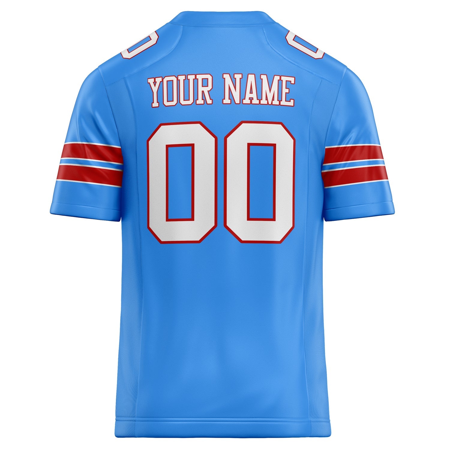 Custom Powder Blue White Solid Colour Football Jersey