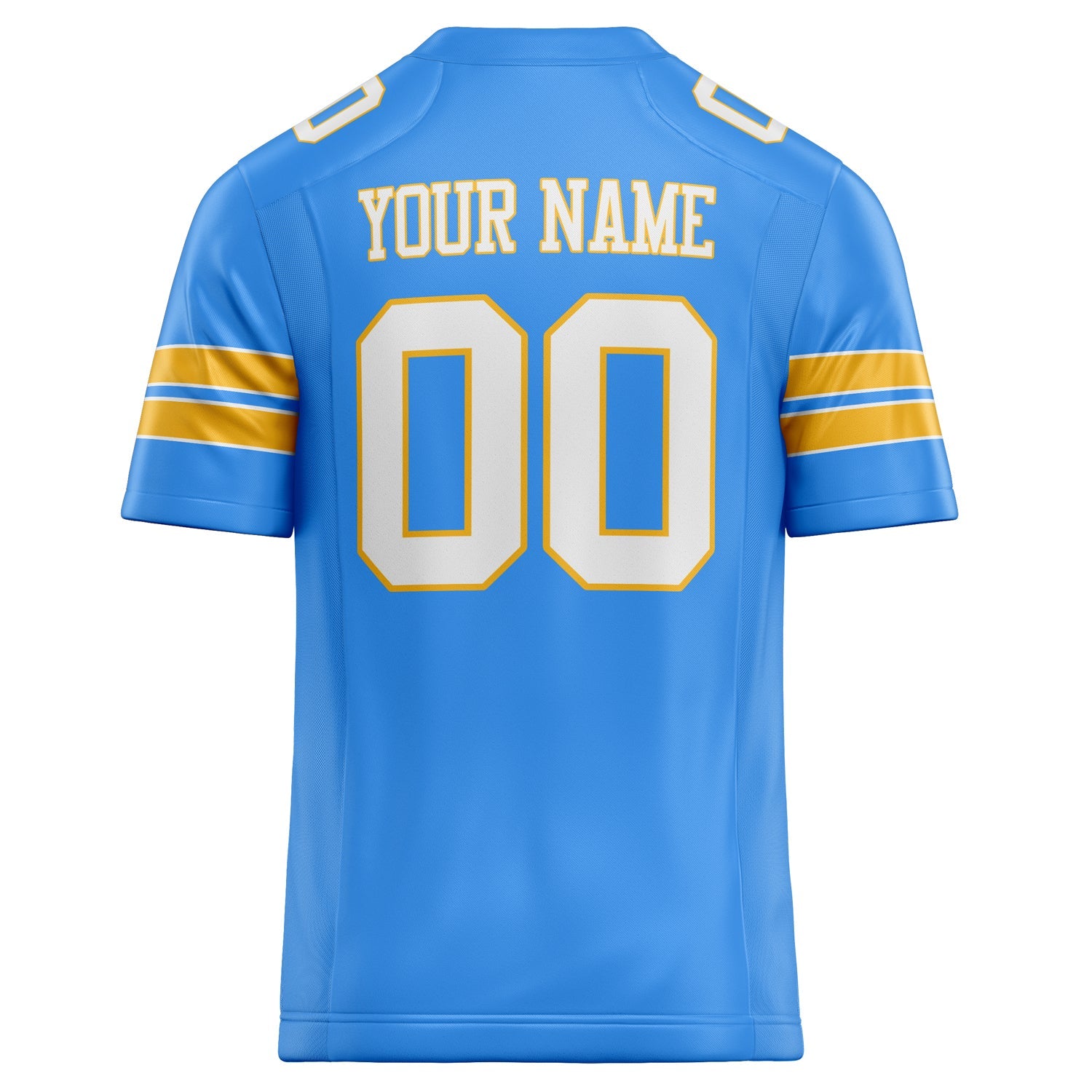 Custom Powder Blue White Solid Colour Football Jersey