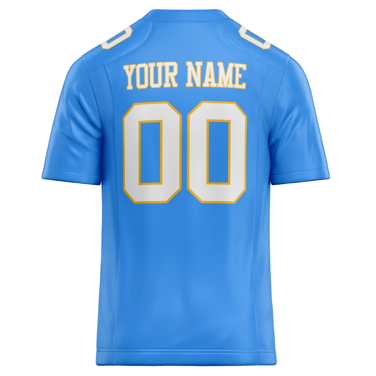Custom Powder Blue White Solid Colour Football Jersey