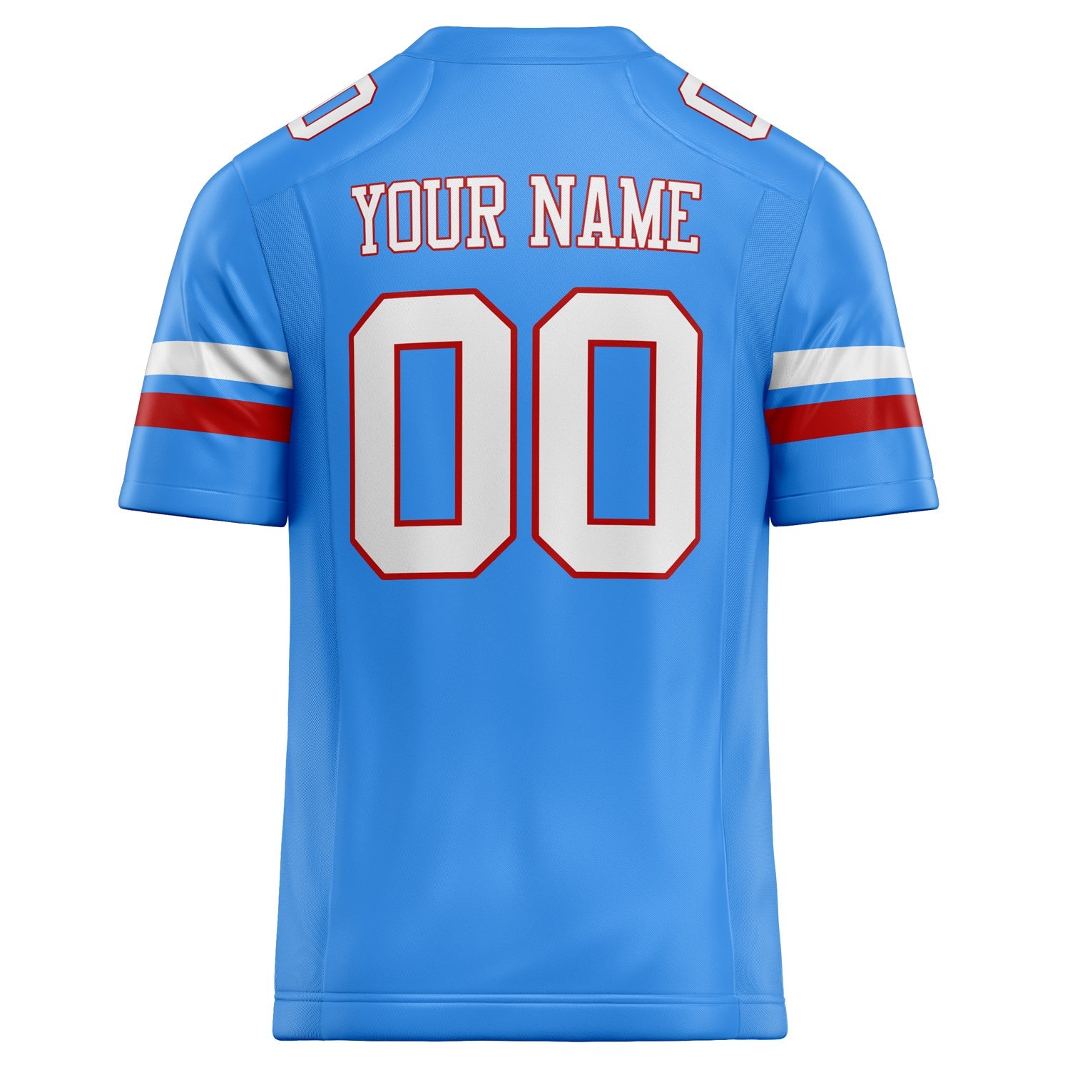 Custom Powder Blue White Solid Colour Football Jersey