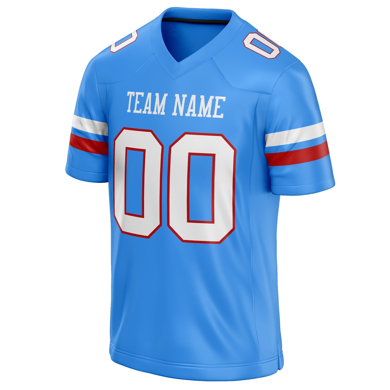 Custom Powder Blue White Solid Colour Football Jersey