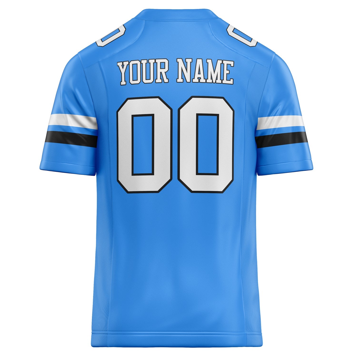 Custom Powder Blue White Solid Colour Football Jersey