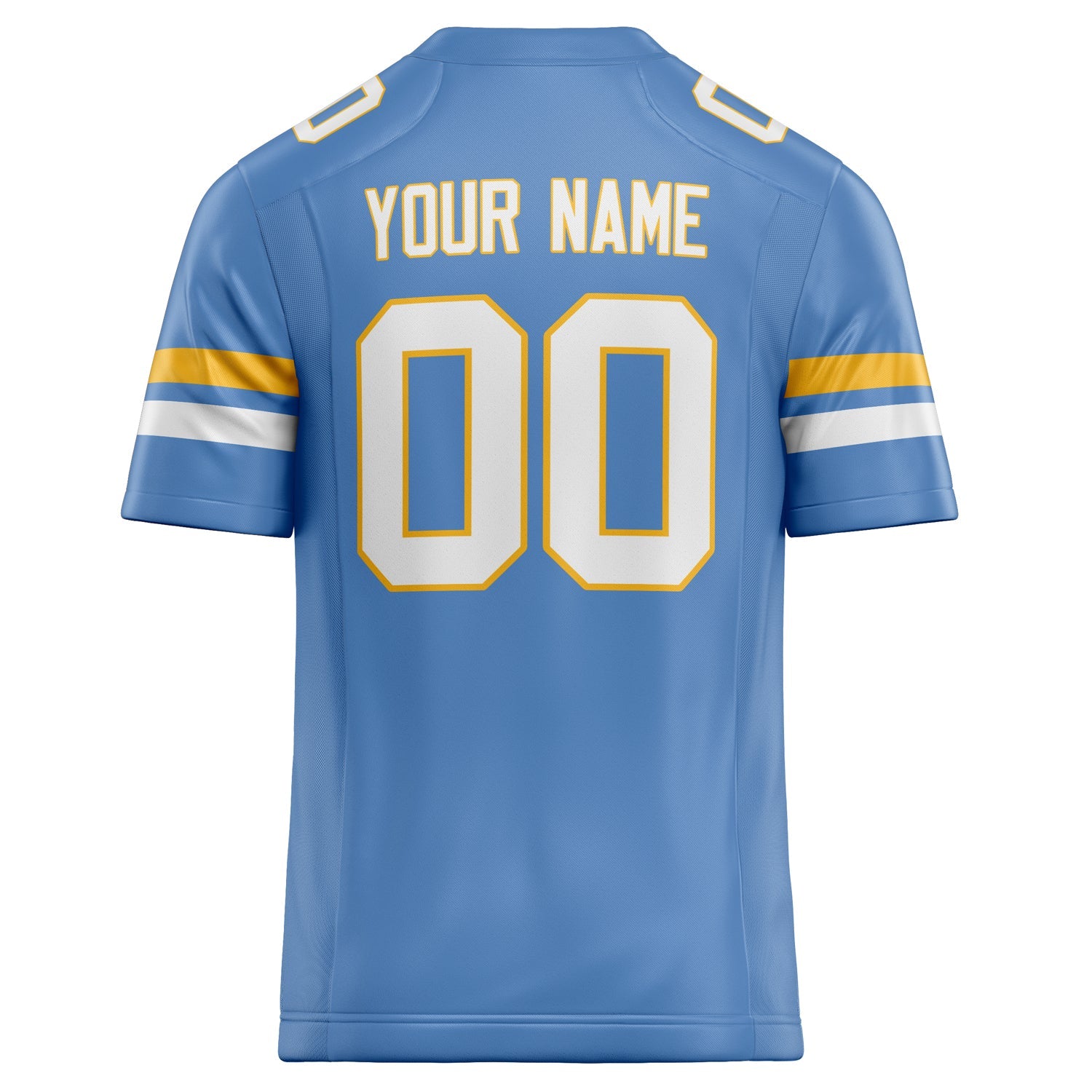 Custom Powder Blue White Solid Colour Football Jersey